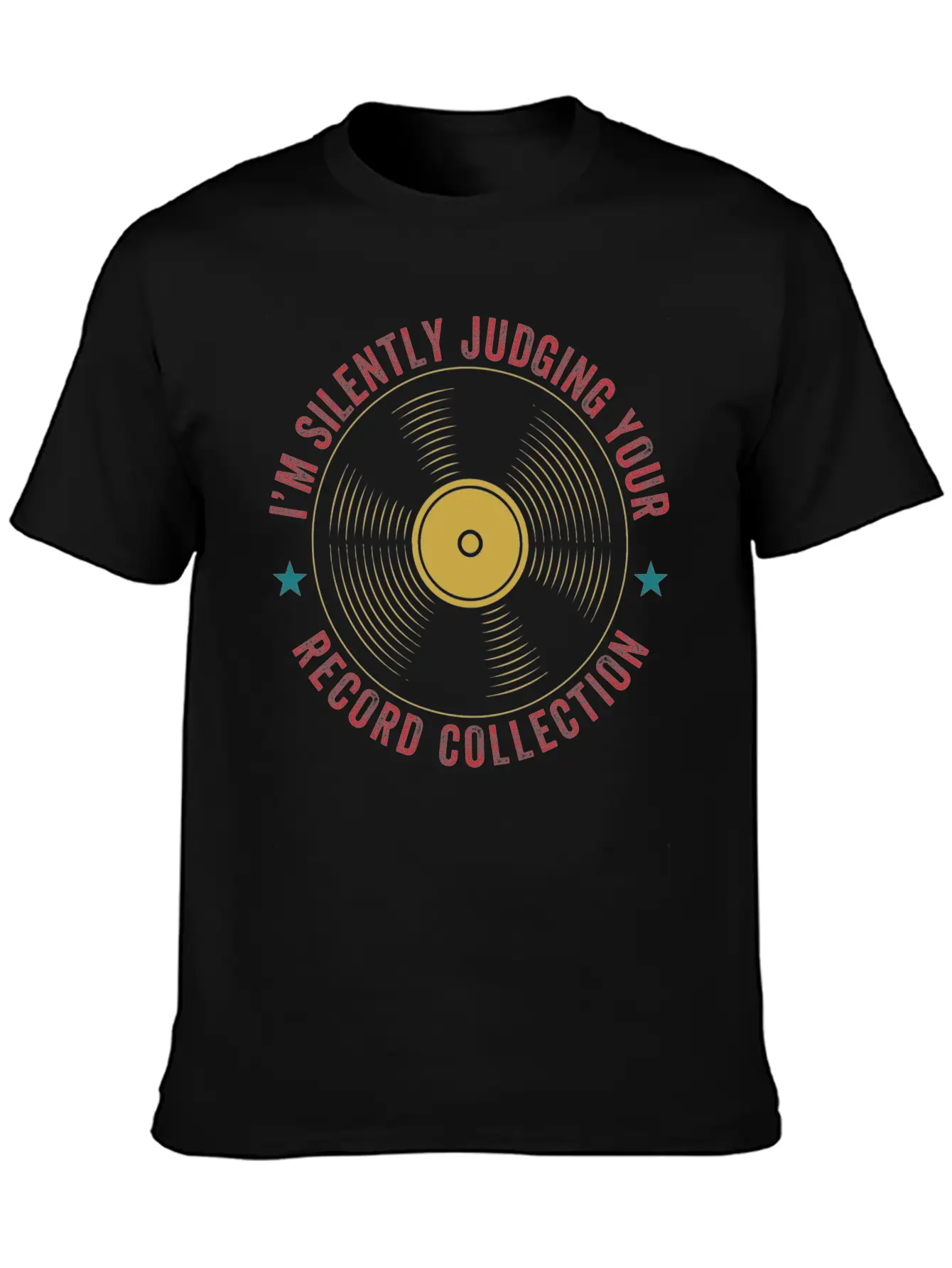 Judging Your Record Collection Funny Vinyl Lover Relaxed Everyday Tee – Lightweight And Durable Cotton