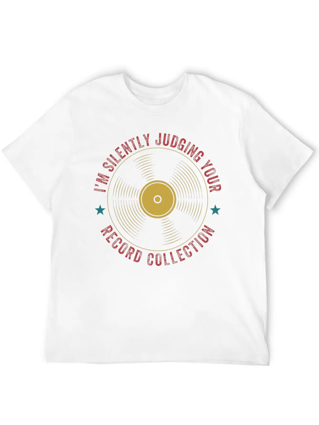 Judging Your Record Collection Funny Vinyl Lover Relaxed Everyday Tee – Lightweight And Durable Cotton