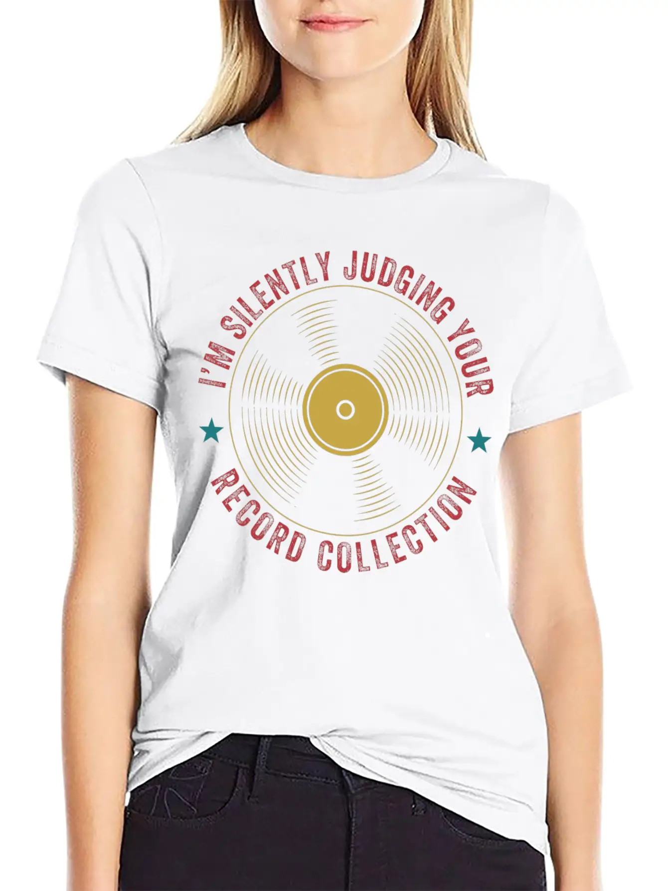 Judging Your Record Collection Funny Vinyl Lover Relaxed Everyday Tee – Lightweight And Durable Cotton