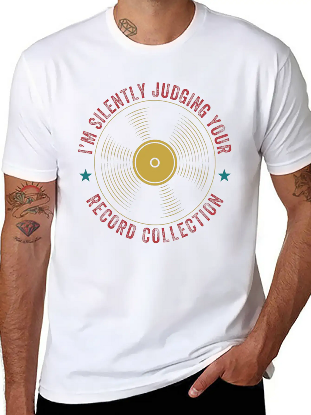Judging Your Record Collection Funny Vinyl Lover Relaxed Everyday Tee – Lightweight And Durable Cotton
