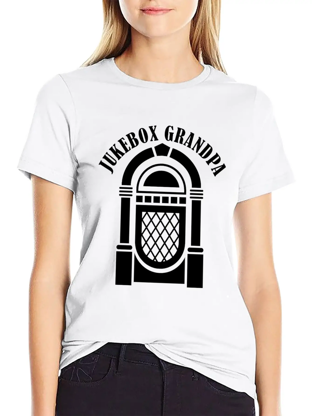 Jukebox Grandpa Singer Karaoke Master Stylish Everyday T-Shirt – Unisex Basic Cotton Tee