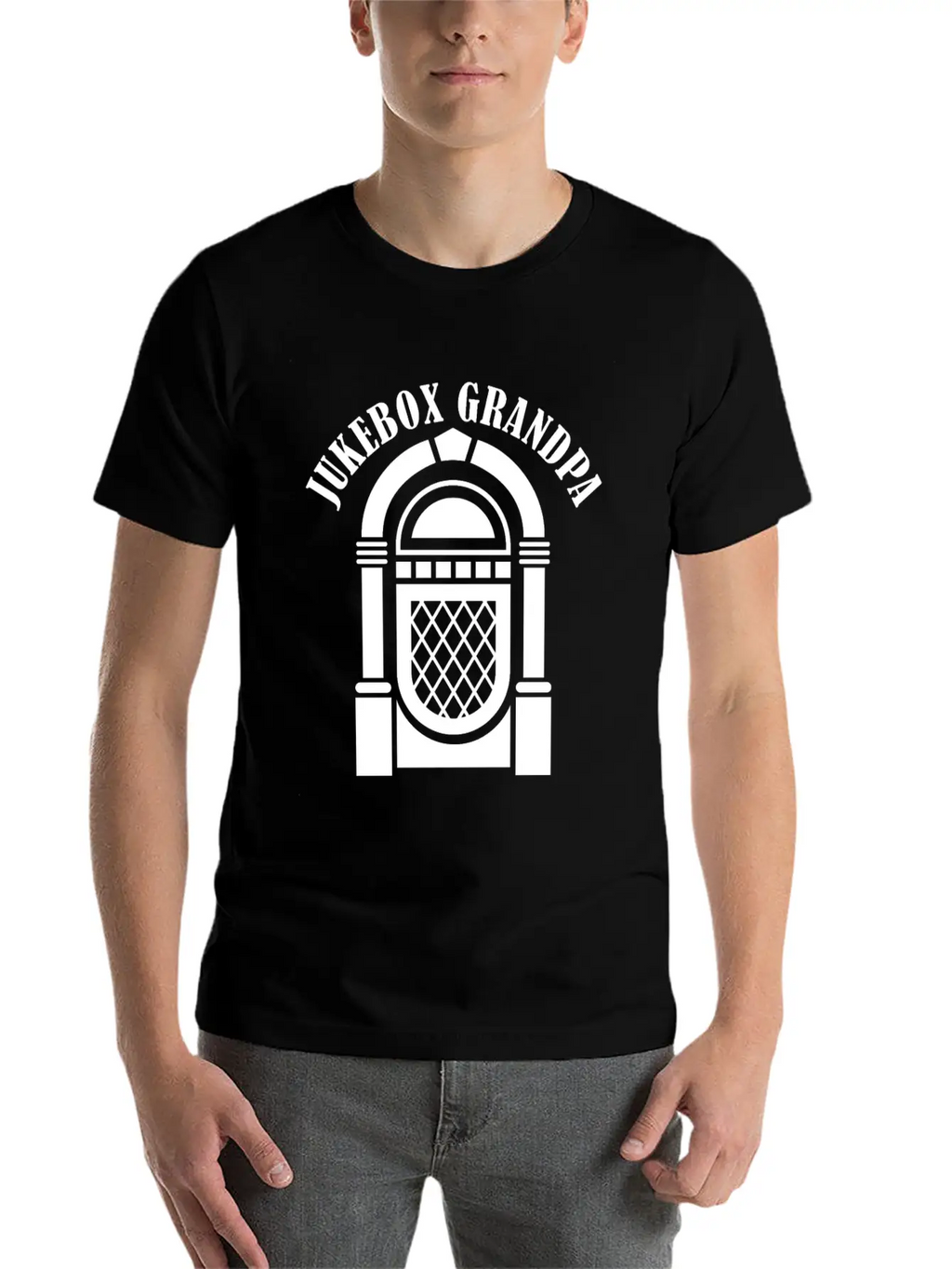 Jukebox Grandpa Singer Karaoke Master Stylish Everyday T-Shirt – Unisex Basic Cotton Tee