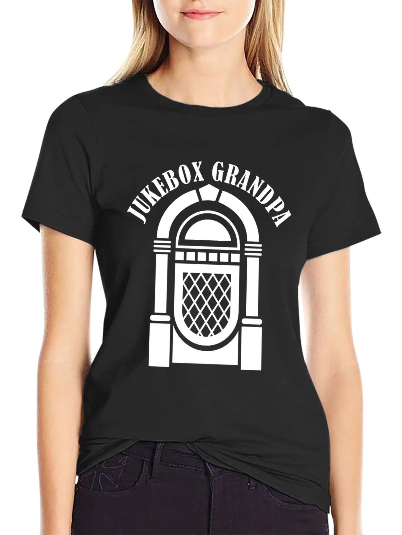 Jukebox Grandpa Singer Karaoke Master Stylish Everyday T-Shirt – Unisex Basic Cotton Tee
