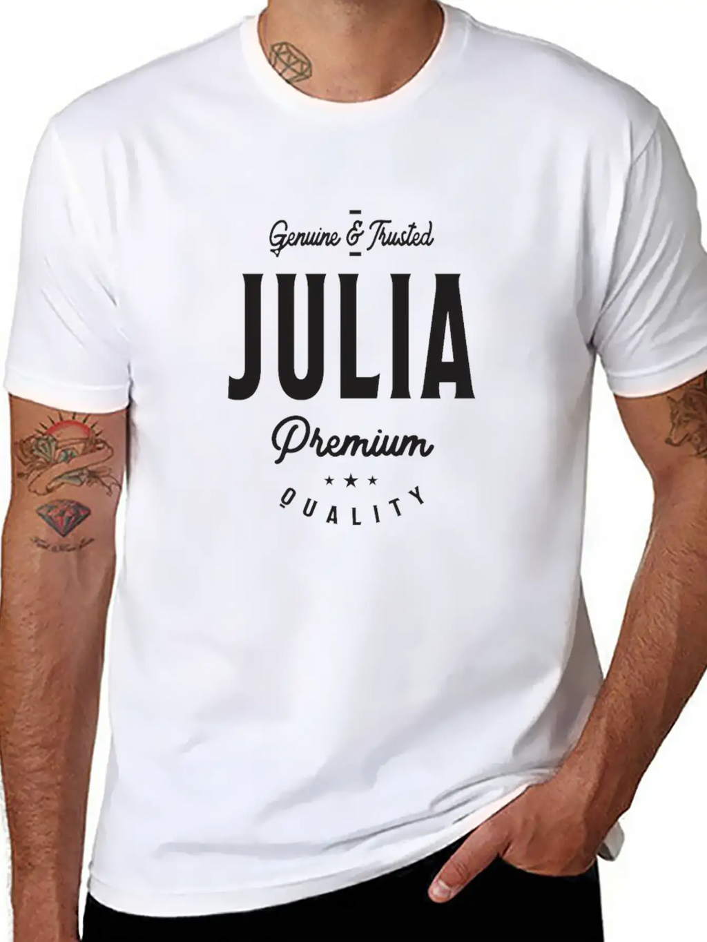 Julia Genuine & Trusted Stylish Everyday T-Shirt – Unisex Basic Cotton Tee