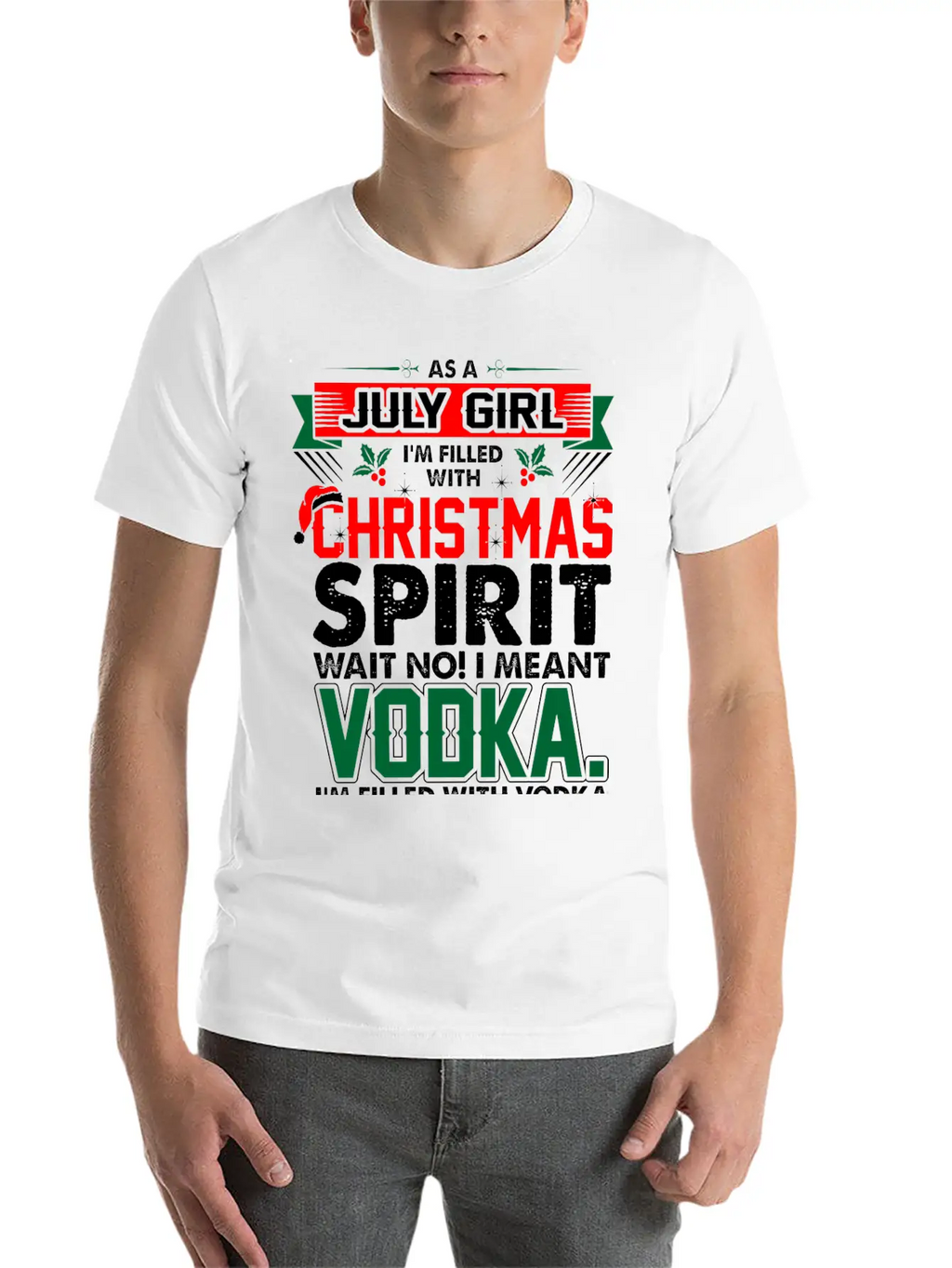 July Girl Christmas Spirit Timeless Short Sleeve Tee – Comfy And Minimalist Design