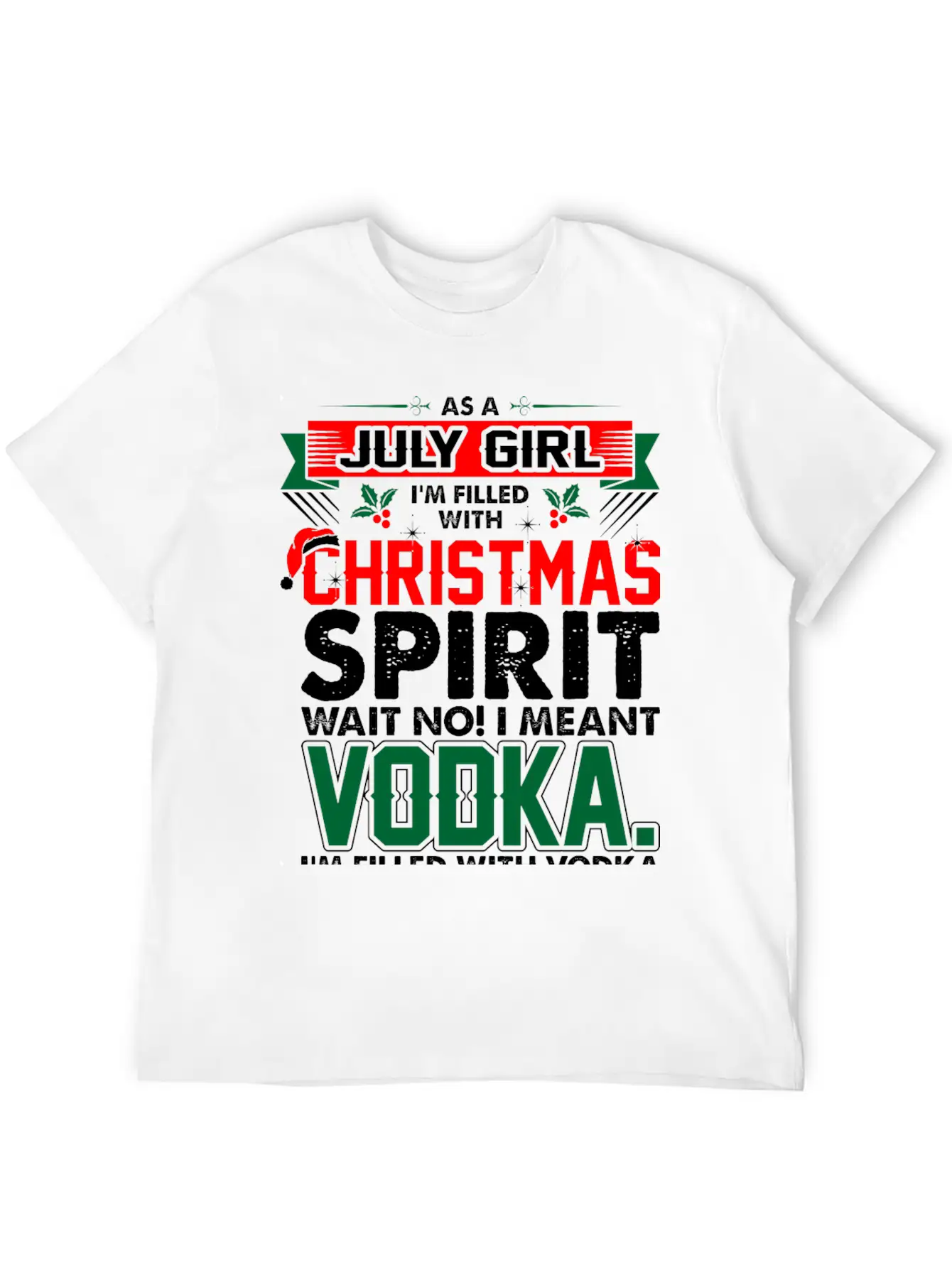 July Girl Christmas Spirit Timeless Short Sleeve Tee – Comfy And Minimalist Design