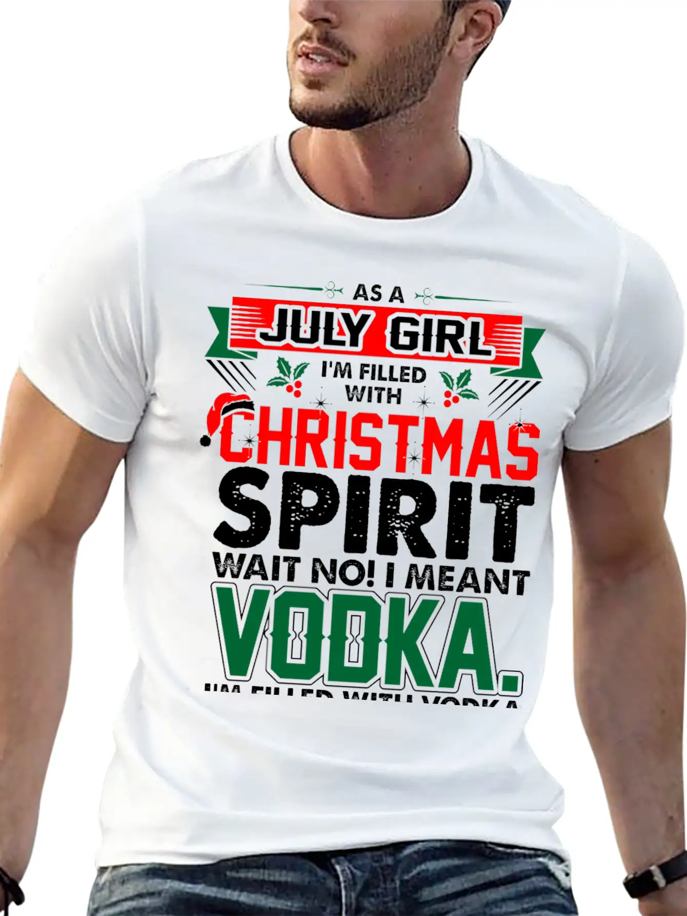 July Girl Christmas Spirit Timeless Short Sleeve Tee – Comfy And Minimalist Design