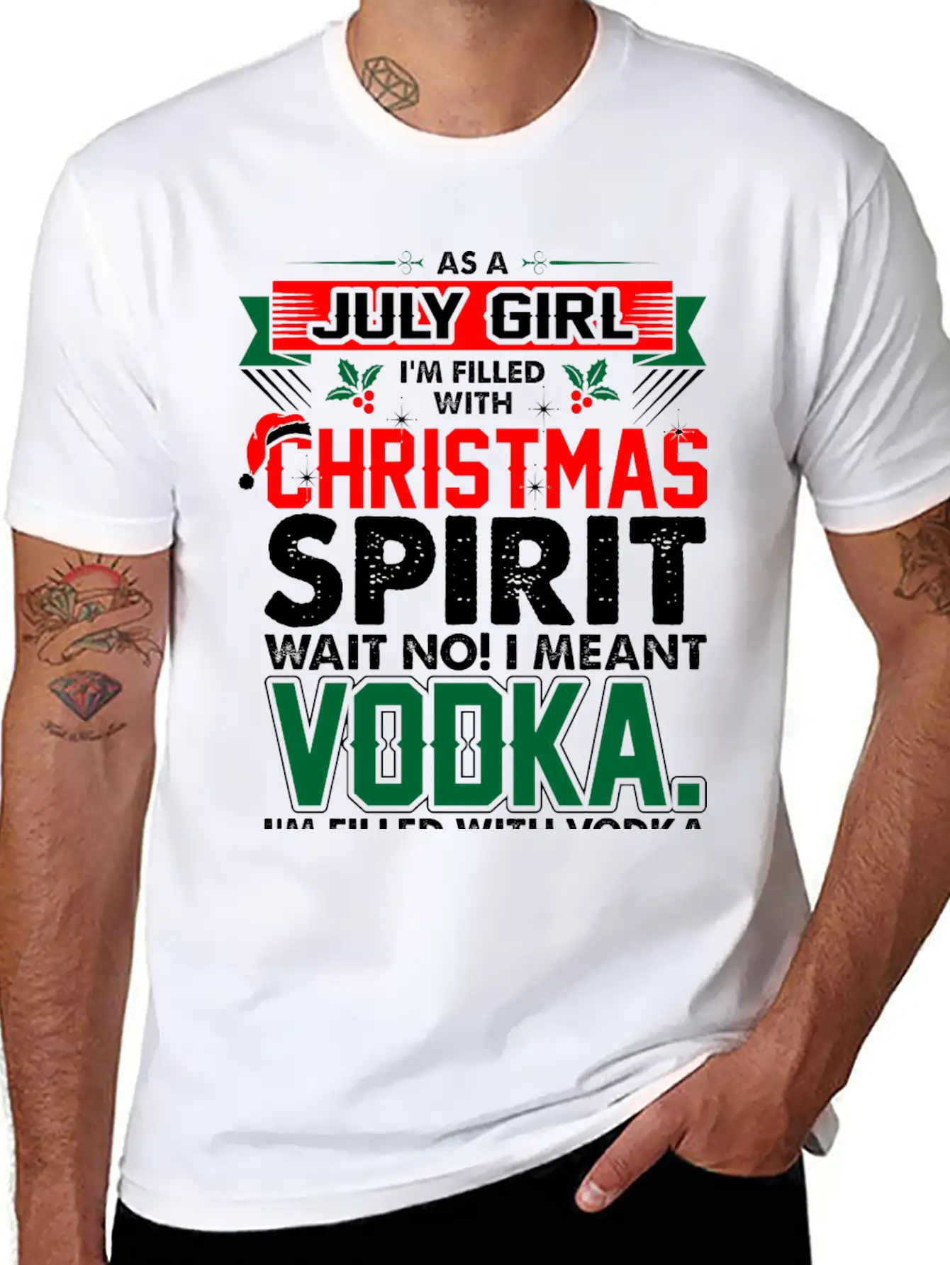 July Girl Christmas Spirit Timeless Short Sleeve Tee – Comfy And Minimalist Design