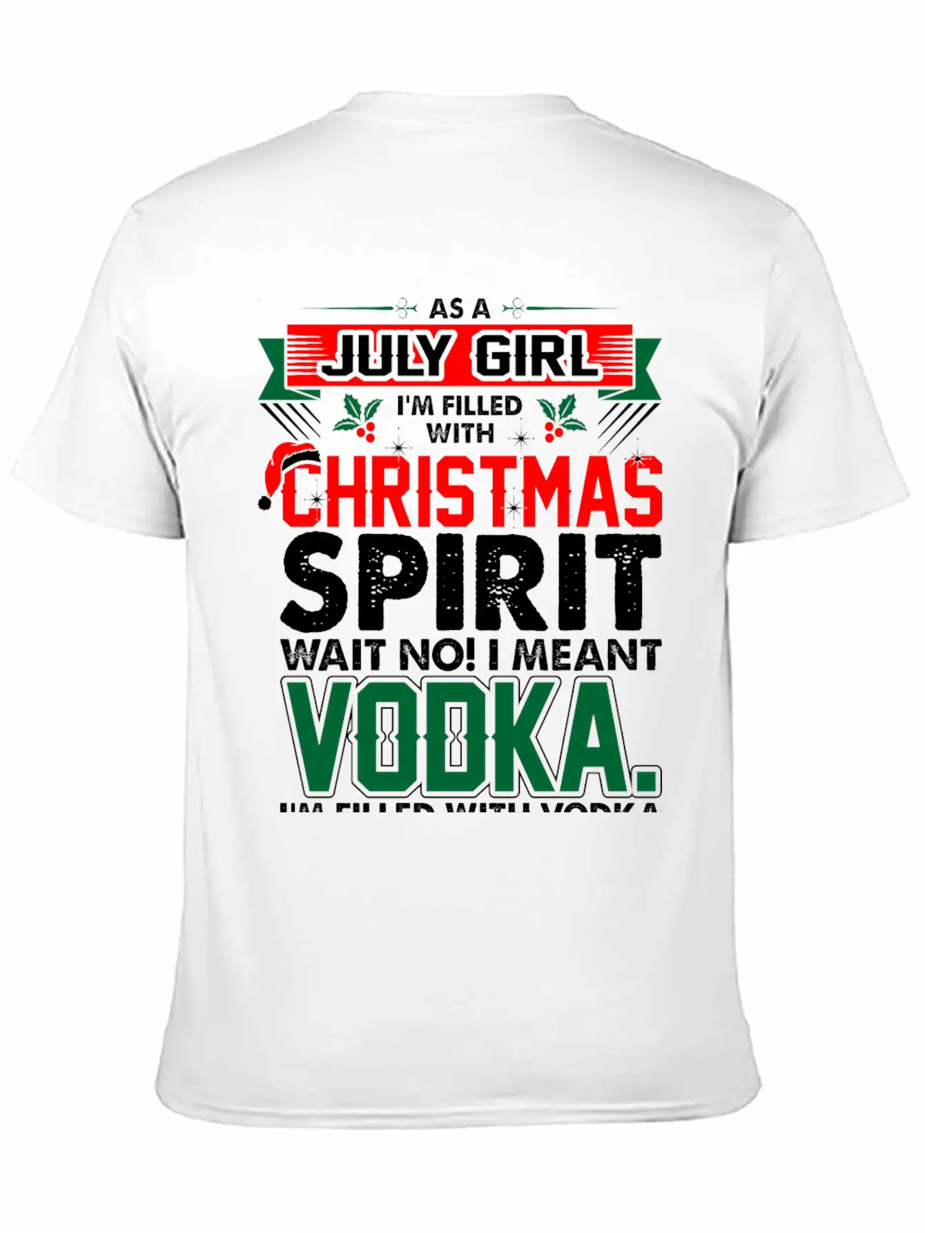 July Girl Christmas Spirit Timeless Short Sleeve Tee – Comfy And Minimalist Design