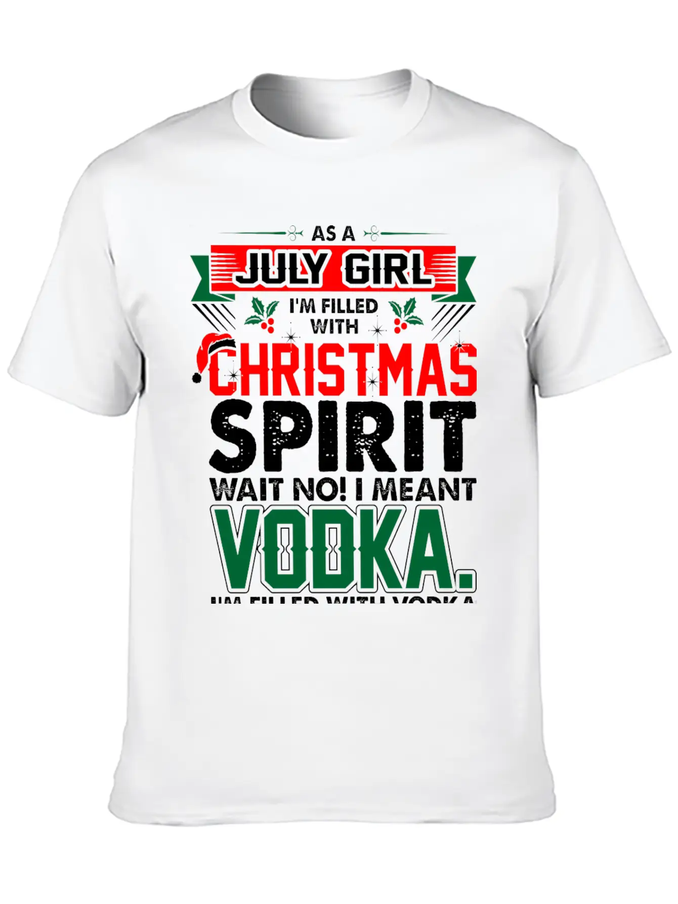 July Girl Christmas Spirit Timeless Short Sleeve Tee – Comfy And Minimalist Design