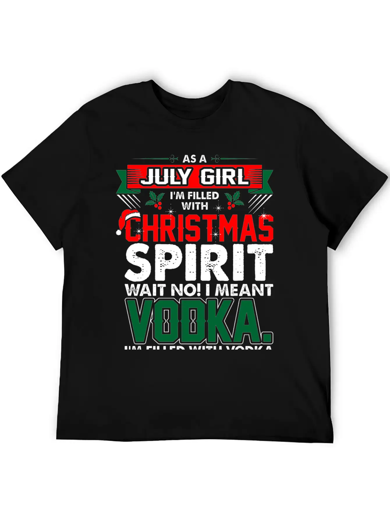 July Girl Christmas Spirit Timeless Short Sleeve Tee – Comfy And Minimalist Design