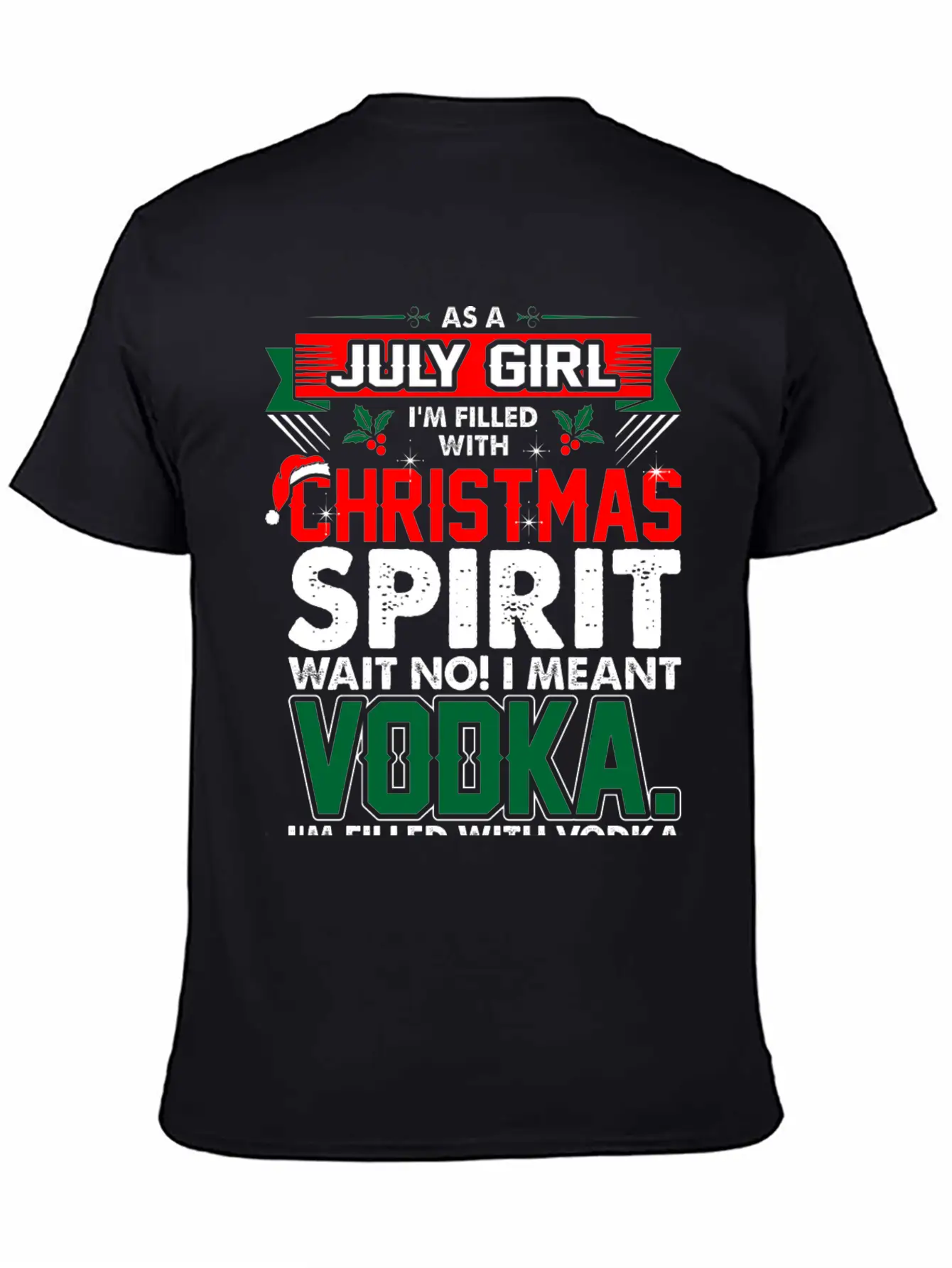 July Girl Christmas Spirit Timeless Short Sleeve Tee – Comfy And Minimalist Design