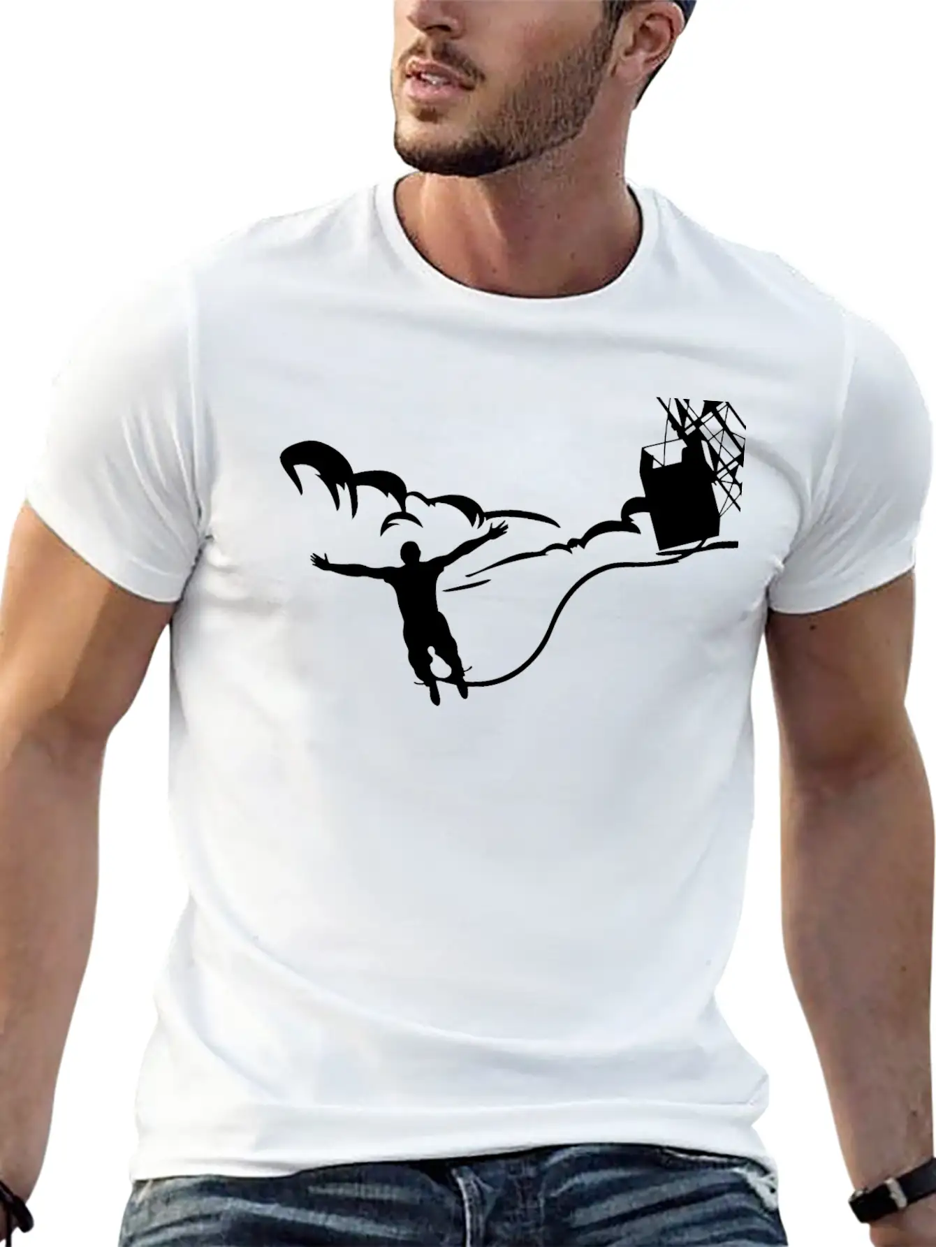 Jump Style Funny Breathable Graphic T-Shirt – Perfect For Casual Days