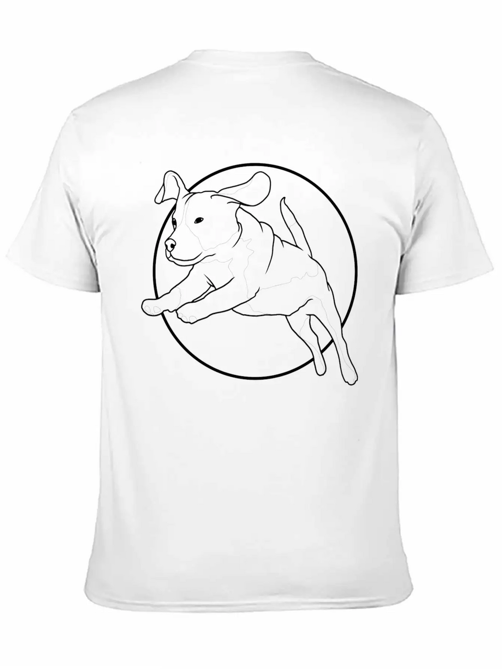 Jumping Dog Essential Cotton Tee For Daily Outfits – Unisex Style