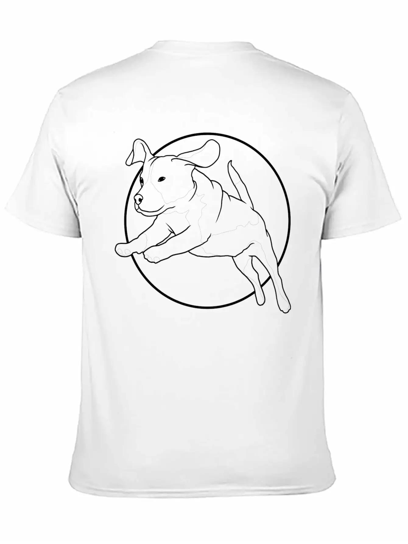 Jumping Dog Essential Cotton Tee For Daily Outfits – Unisex Style