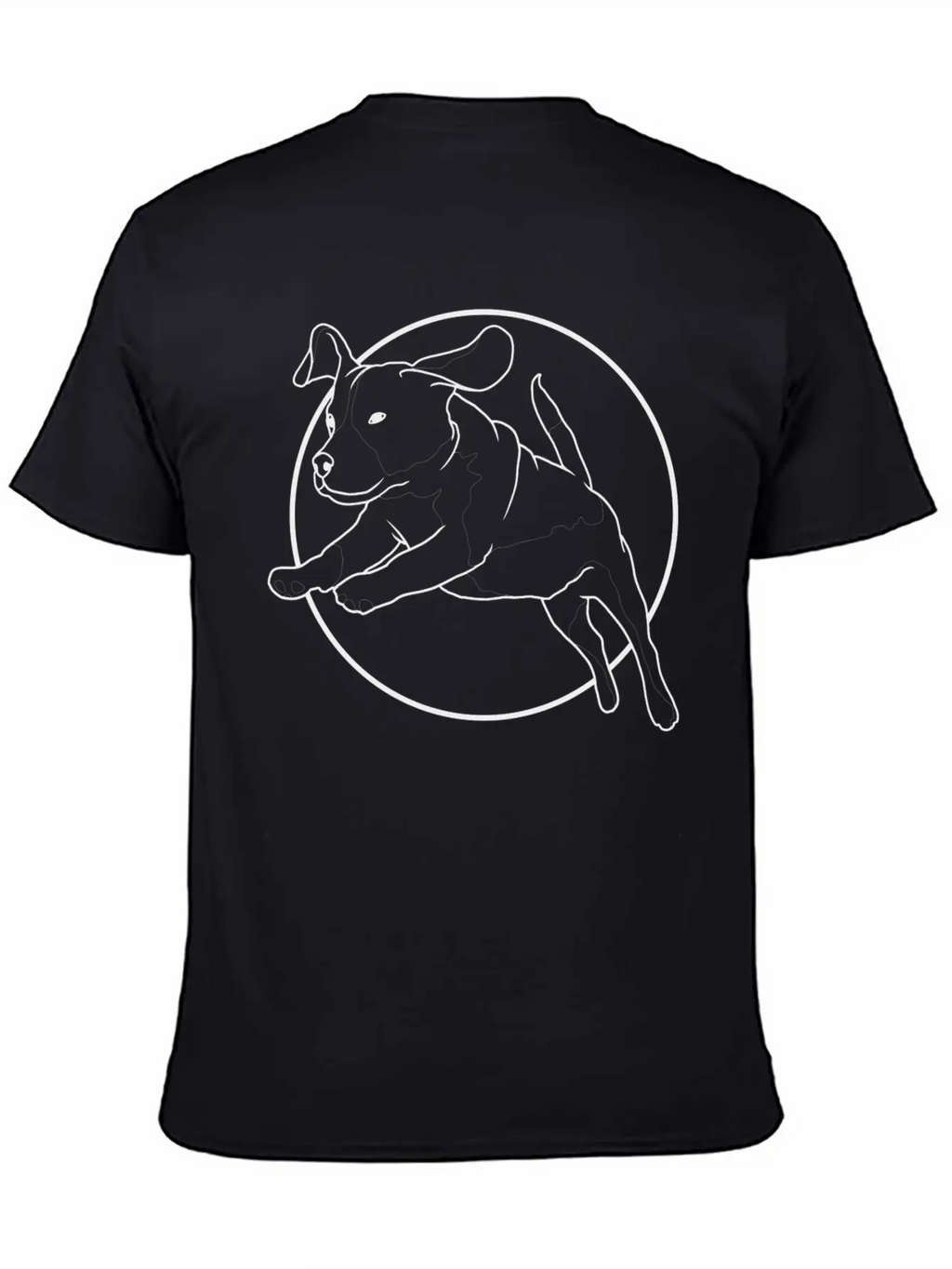 Jumping Dog Essential Cotton Tee For Daily Outfits – Unisex Style