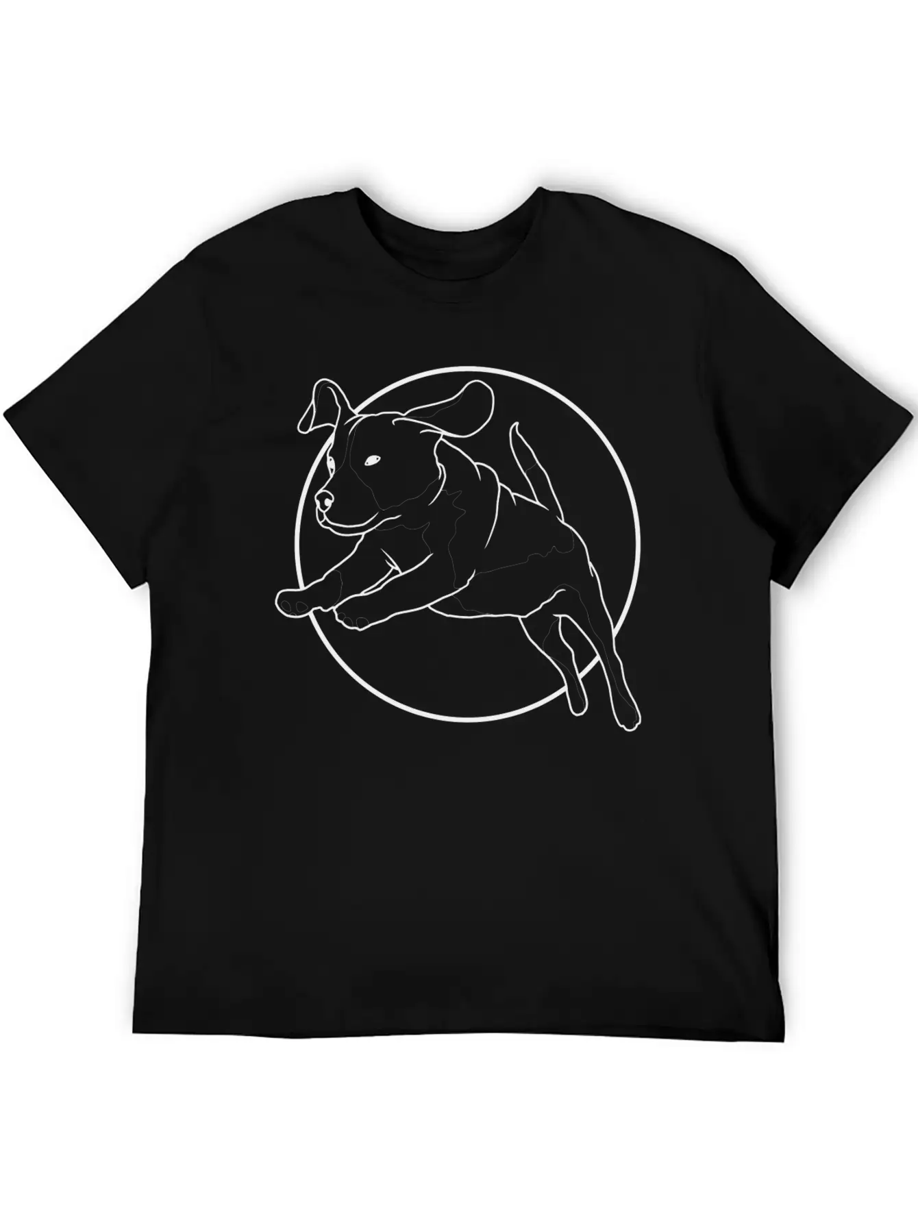 Jumping Dog Essential Cotton Tee For Daily Outfits – Unisex Style