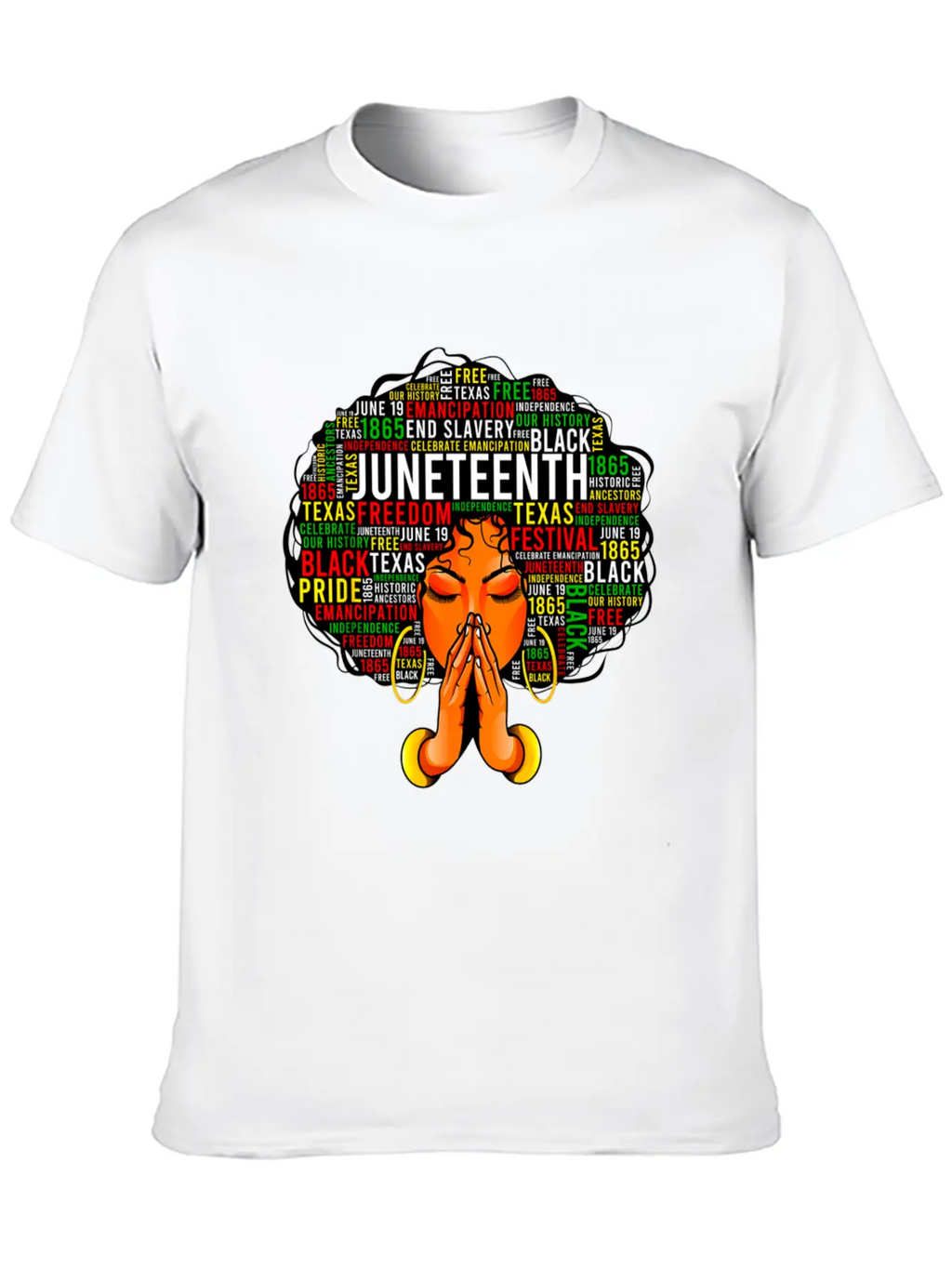 Juneteenth Melanin Black Women Natural Hair Afro Unisex Casual T-Shirt – Clean Design For Daily Comfort