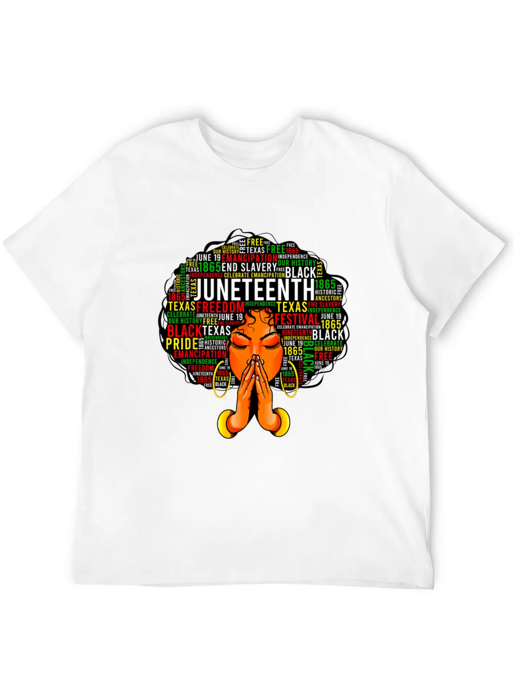 Juneteenth Melanin Black Women Natural Hair Afro Unisex Casual T-Shirt – Clean Design For Daily Comfort