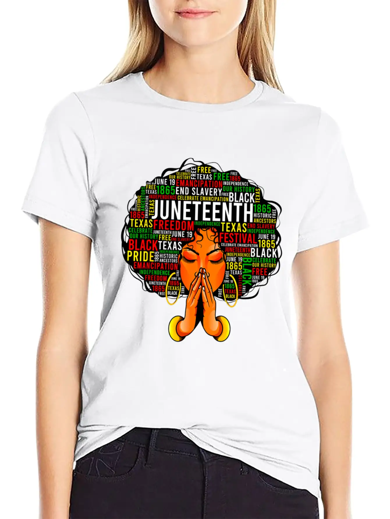 Juneteenth Melanin Black Women Natural Hair Afro Unisex Casual T-Shirt – Clean Design For Daily Comfort