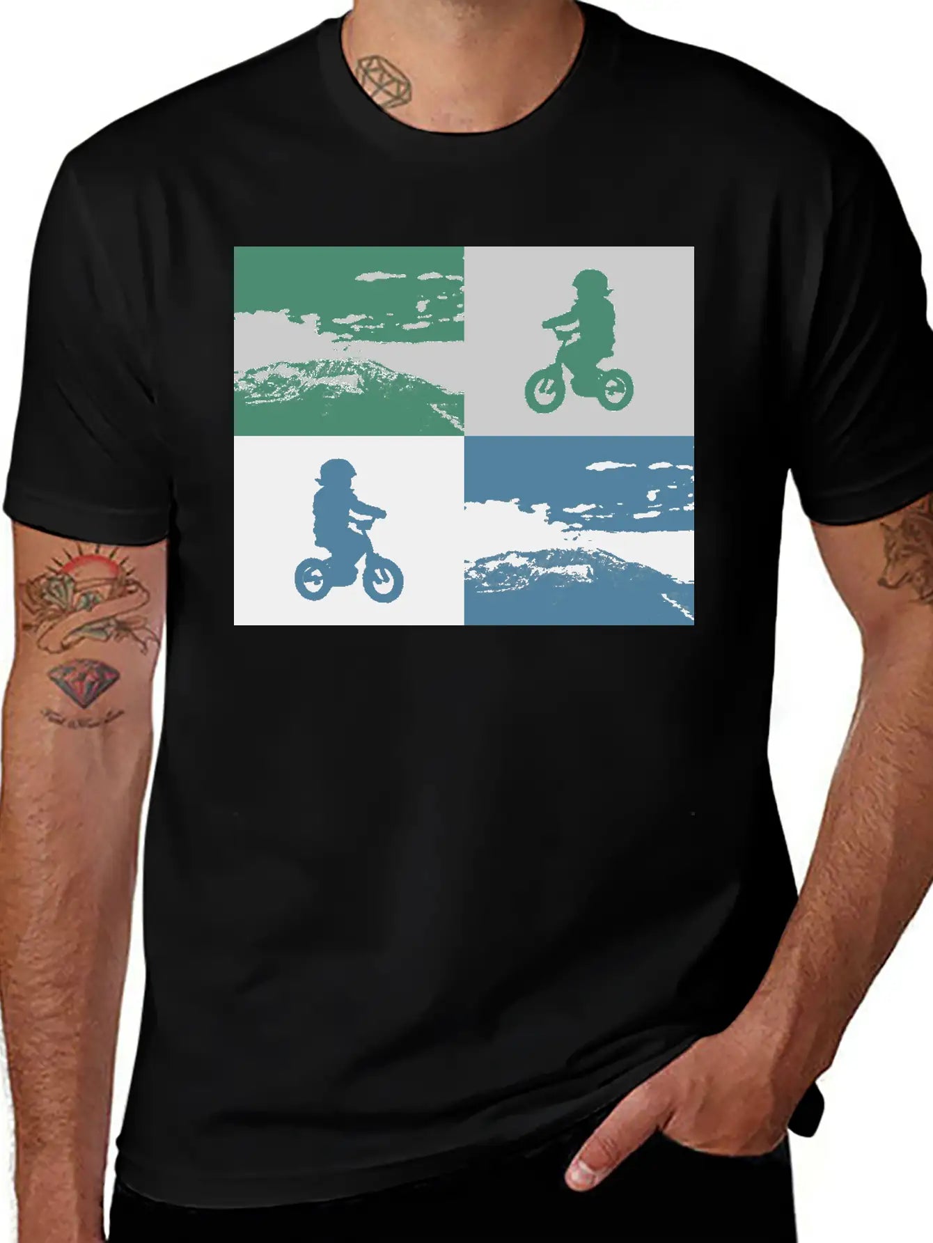 Junior Biker Pop Art Metallic Relaxed Everyday Tee – Lightweight And Durable Cotton