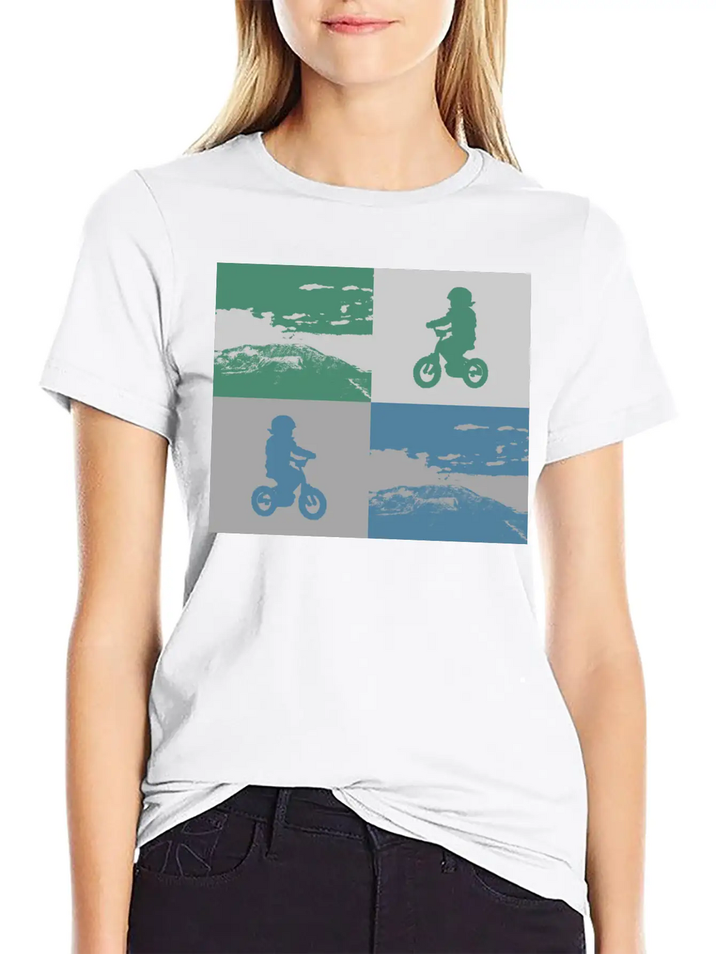 Junior Biker Pop Art Metallic Relaxed Everyday Tee – Lightweight And Durable Cotton