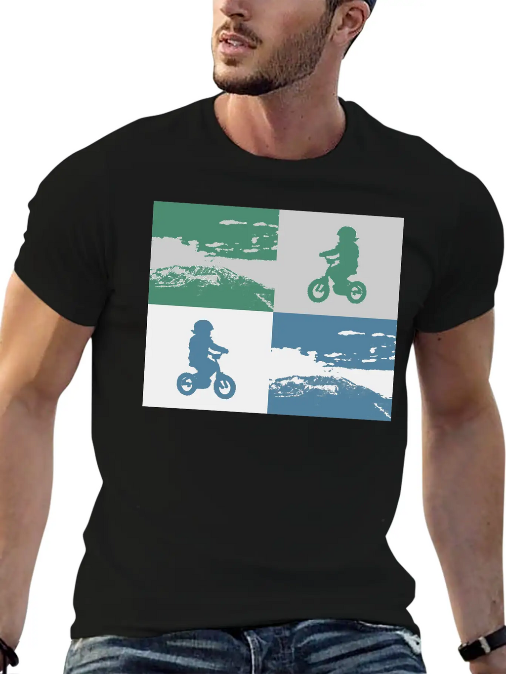 Junior Biker Pop Art Metallic Relaxed Everyday Tee – Lightweight And Durable Cotton