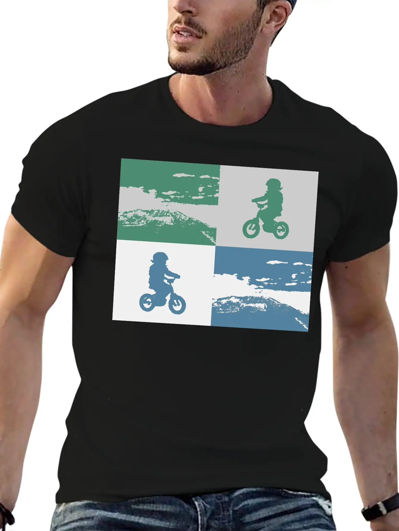 Junior Biker Pop Art Metallic Relaxed Everyday Tee – Lightweight And Durable Cotton