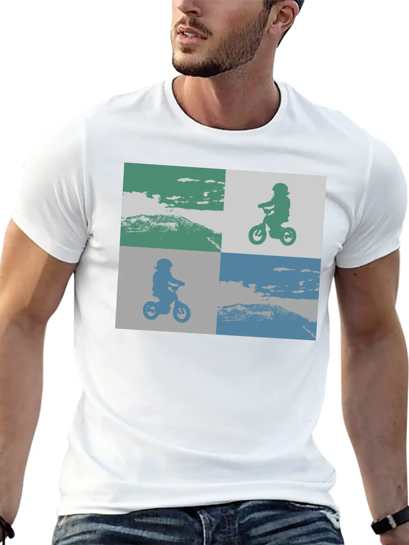Junior Biker Pop Art Metallic Relaxed Everyday Tee – Lightweight And Durable Cotton