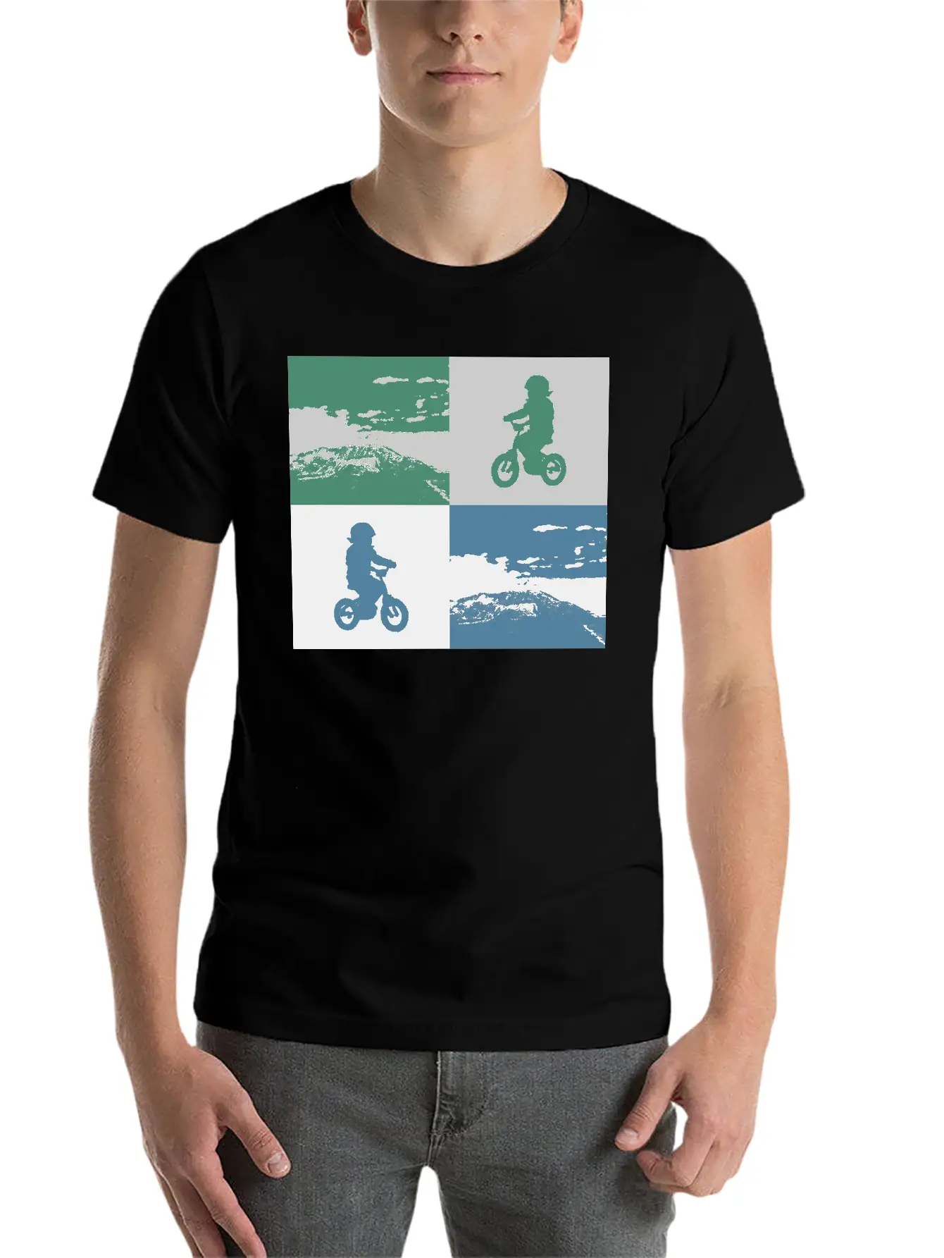 Junior Biker Pop Art Metallic Relaxed Everyday Tee – Lightweight And Durable Cotton