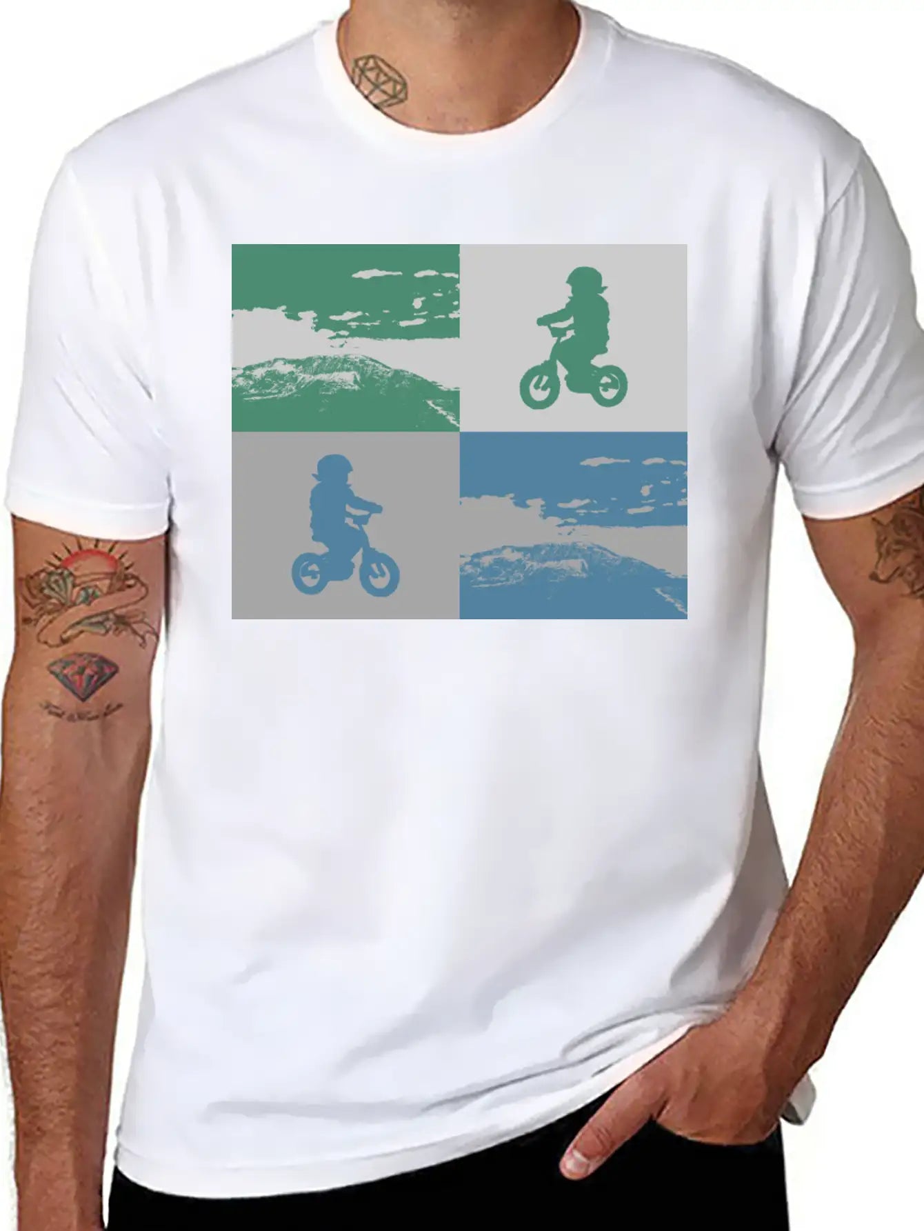 Junior Biker Pop Art Metallic Relaxed Everyday Tee – Lightweight And Durable Cotton