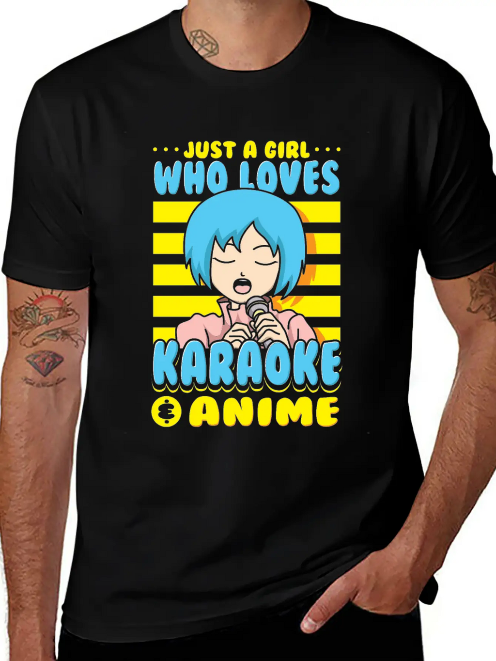 Just A Girl Karaoke Anime Vocalist Singing Singer Breathable Graphic T-Shirt – Perfect For Casual Days