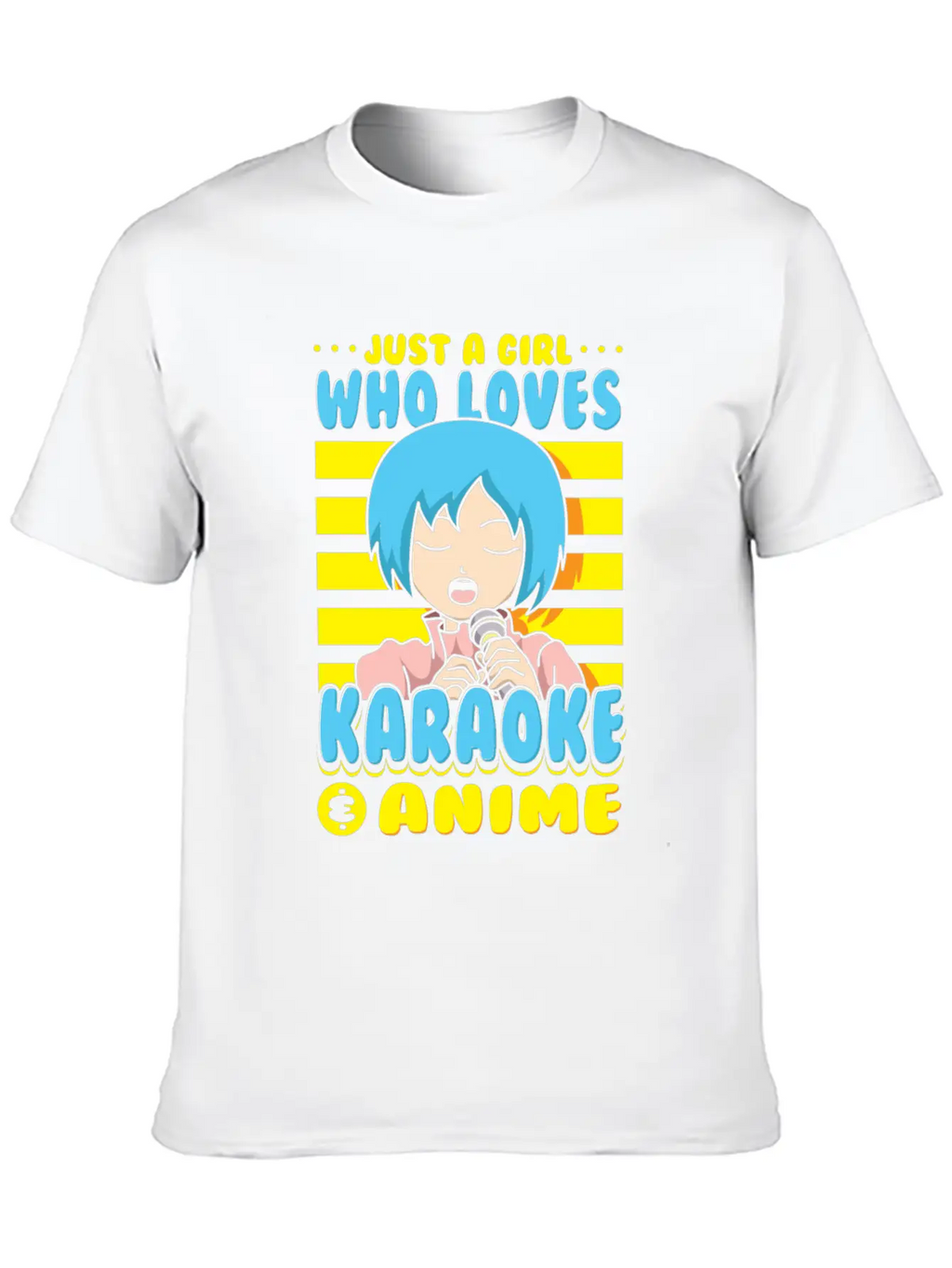 Just A Girl Karaoke Anime Vocalist Singing Singer Breathable Graphic T-Shirt – Perfect For Casual Days