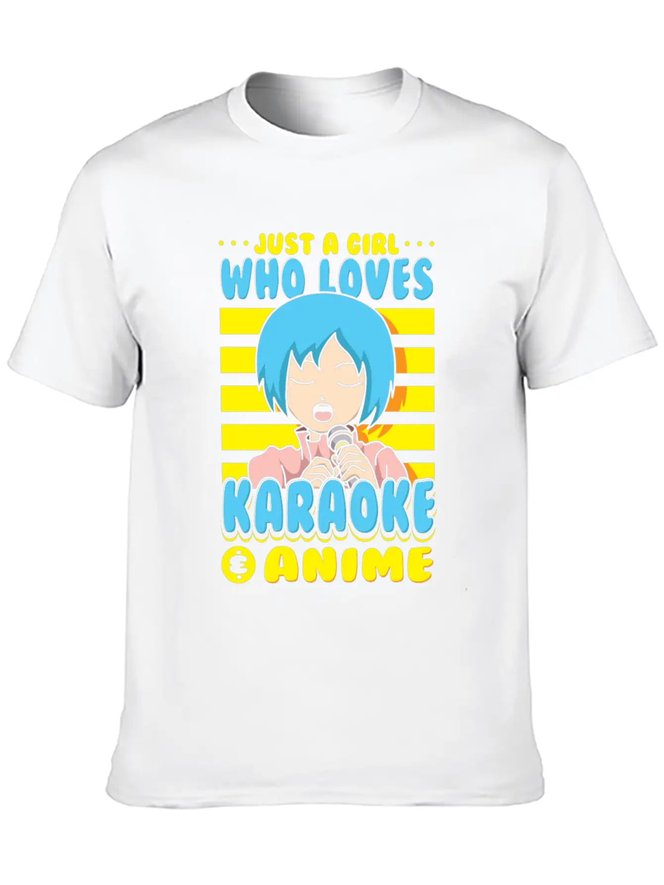 Just A Girl Karaoke Anime Vocalist Singing Singer Breathable Graphic T-Shirt – Perfect For Casual Days