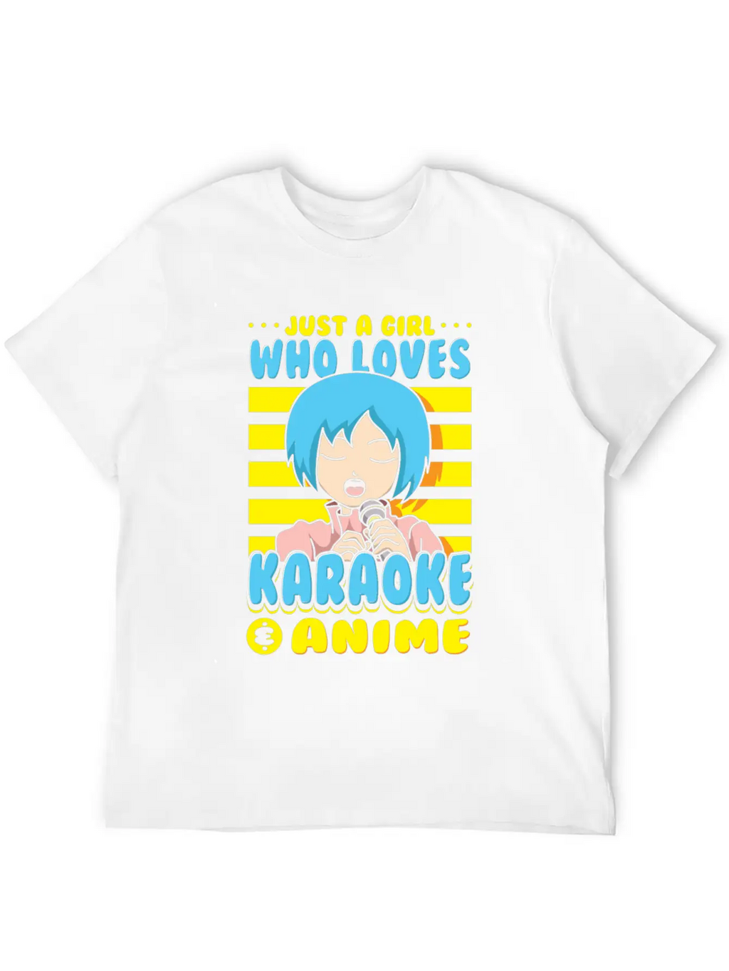 Just A Girl Karaoke Anime Vocalist Singing Singer Breathable Graphic T-Shirt – Perfect For Casual Days