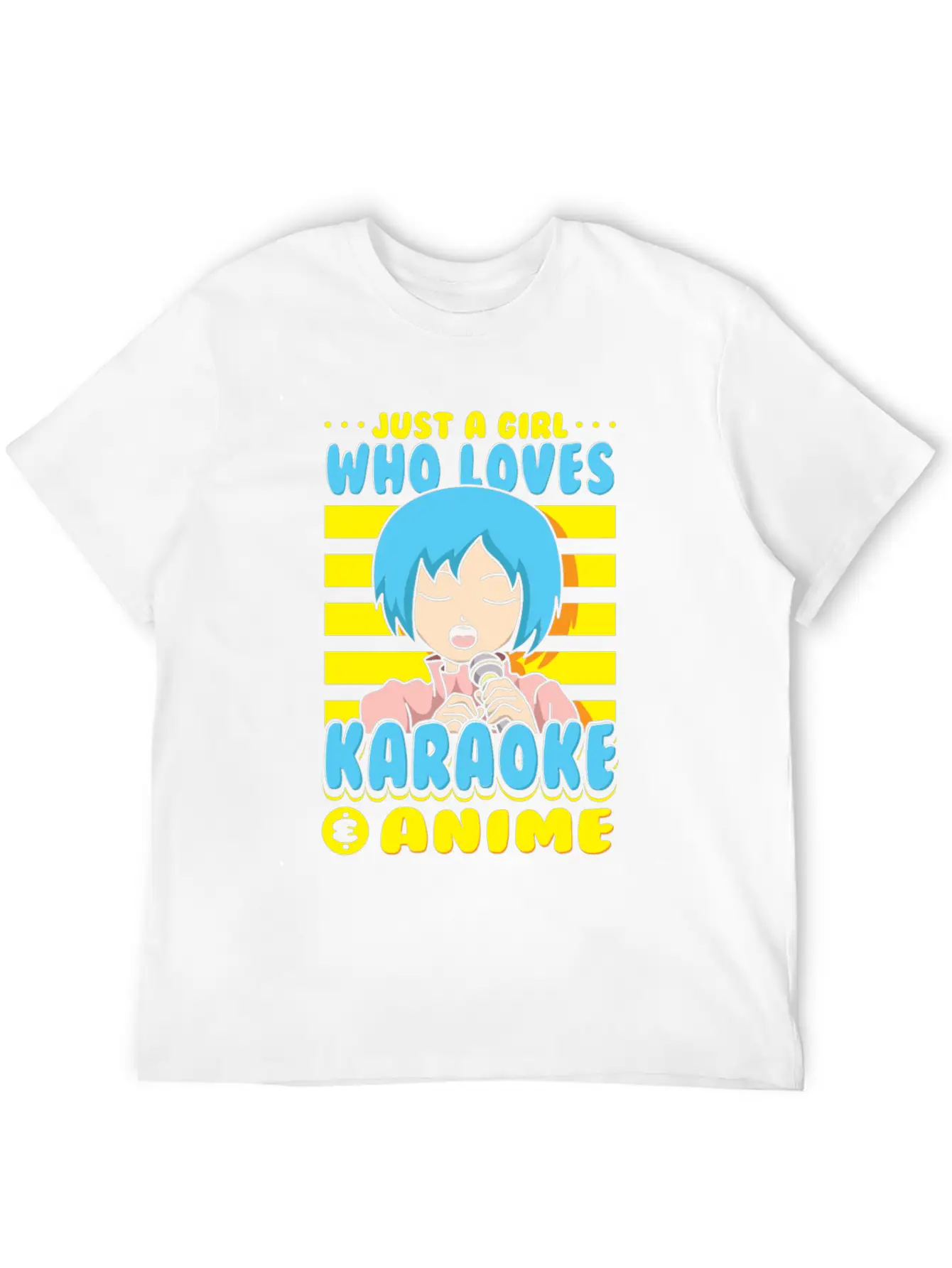 Just A Girl Karaoke Anime Vocalist Singing Singer Breathable Graphic T-Shirt – Perfect For Casual Days
