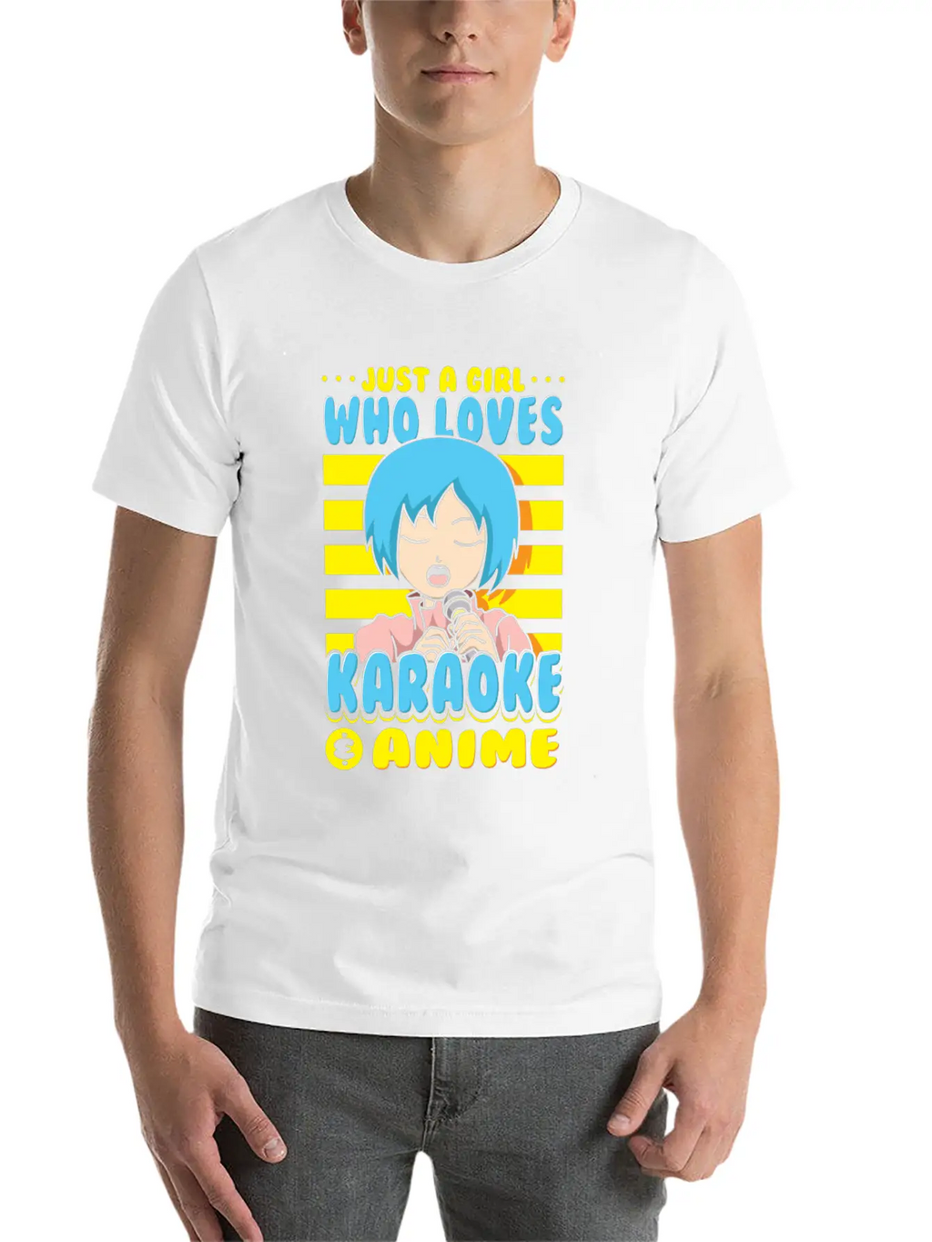 Just A Girl Karaoke Anime Vocalist Singing Singer Breathable Graphic T-Shirt – Perfect For Casual Days