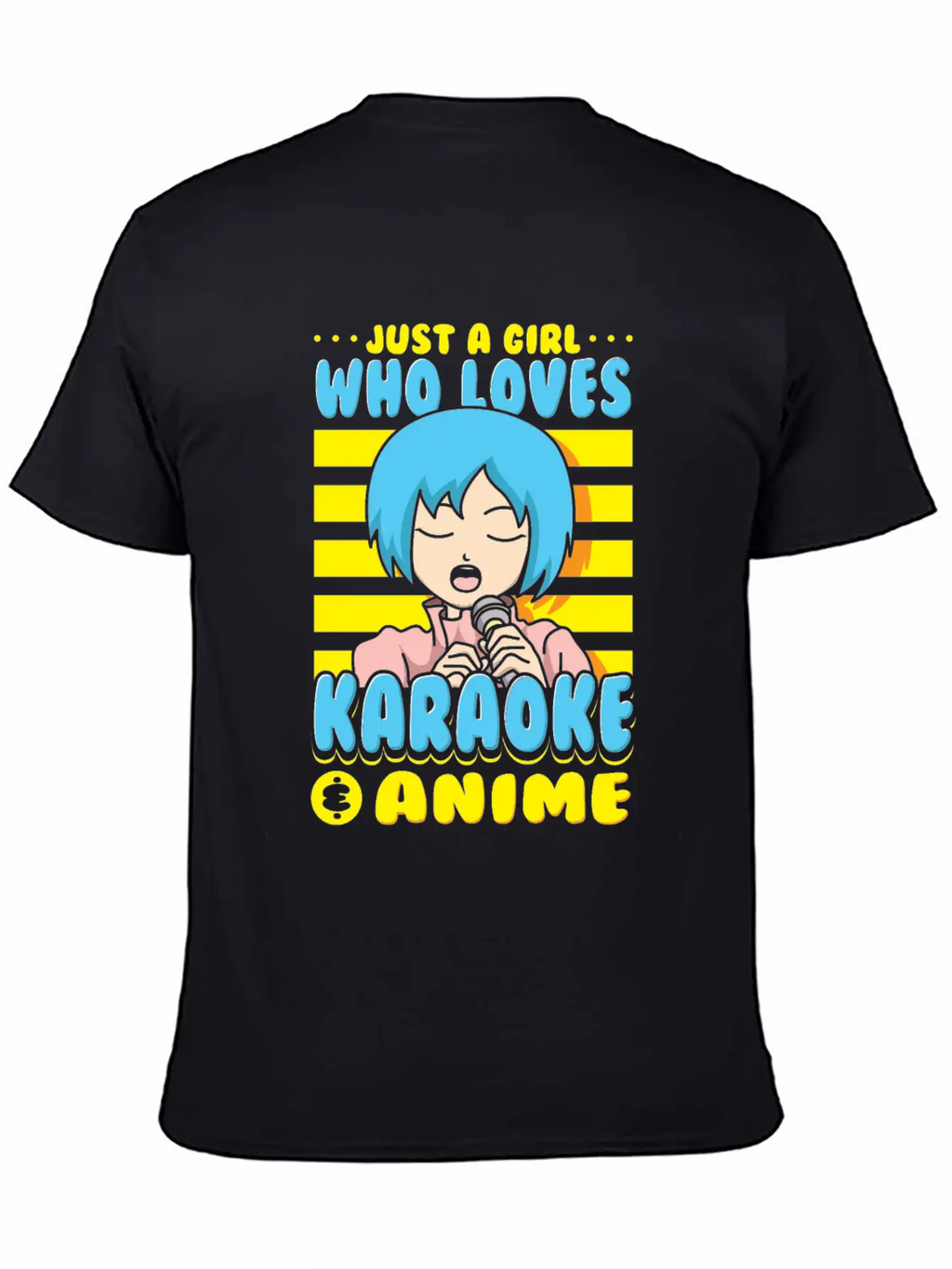 Just A Girl Karaoke Anime Vocalist Singing Singer Breathable Graphic T-Shirt – Perfect For Casual Days