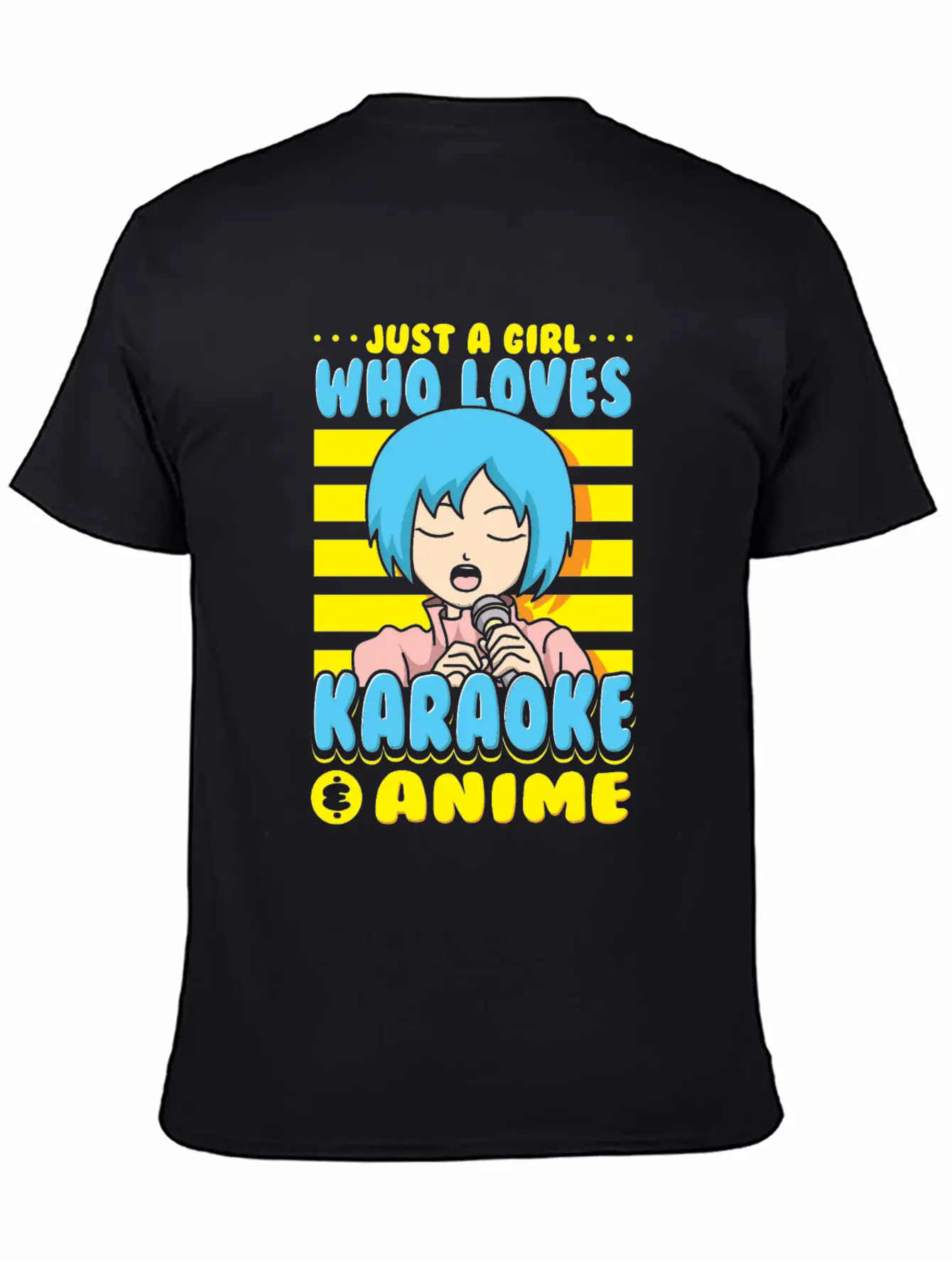 Just A Girl Karaoke Anime Vocalist Singing Singer Breathable Graphic T-Shirt – Perfect For Casual Days