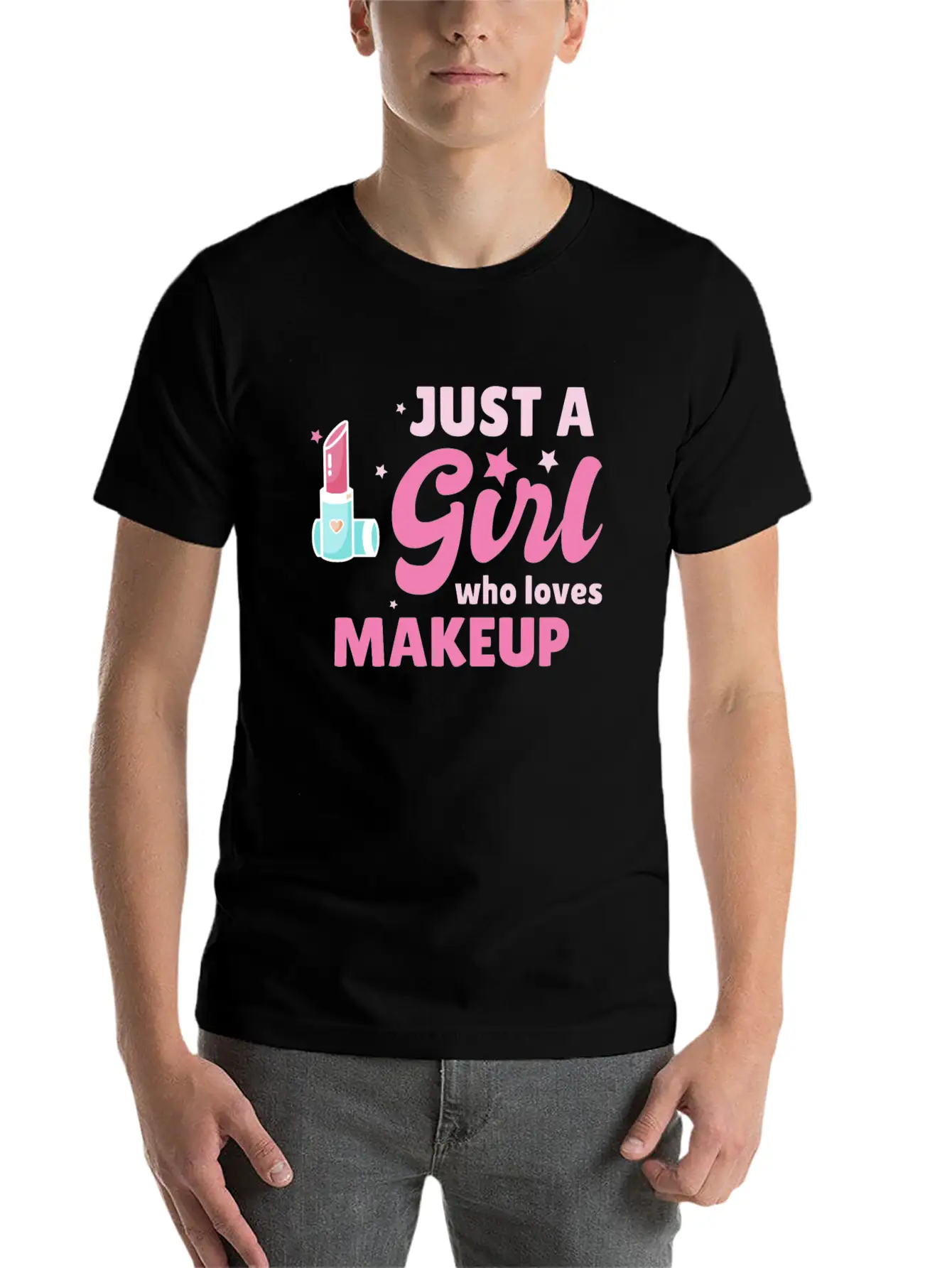 Just A Girl Makeup Beautician Gift Esthetician Classic Cotton Tee – Unisex Comfort For Any Season