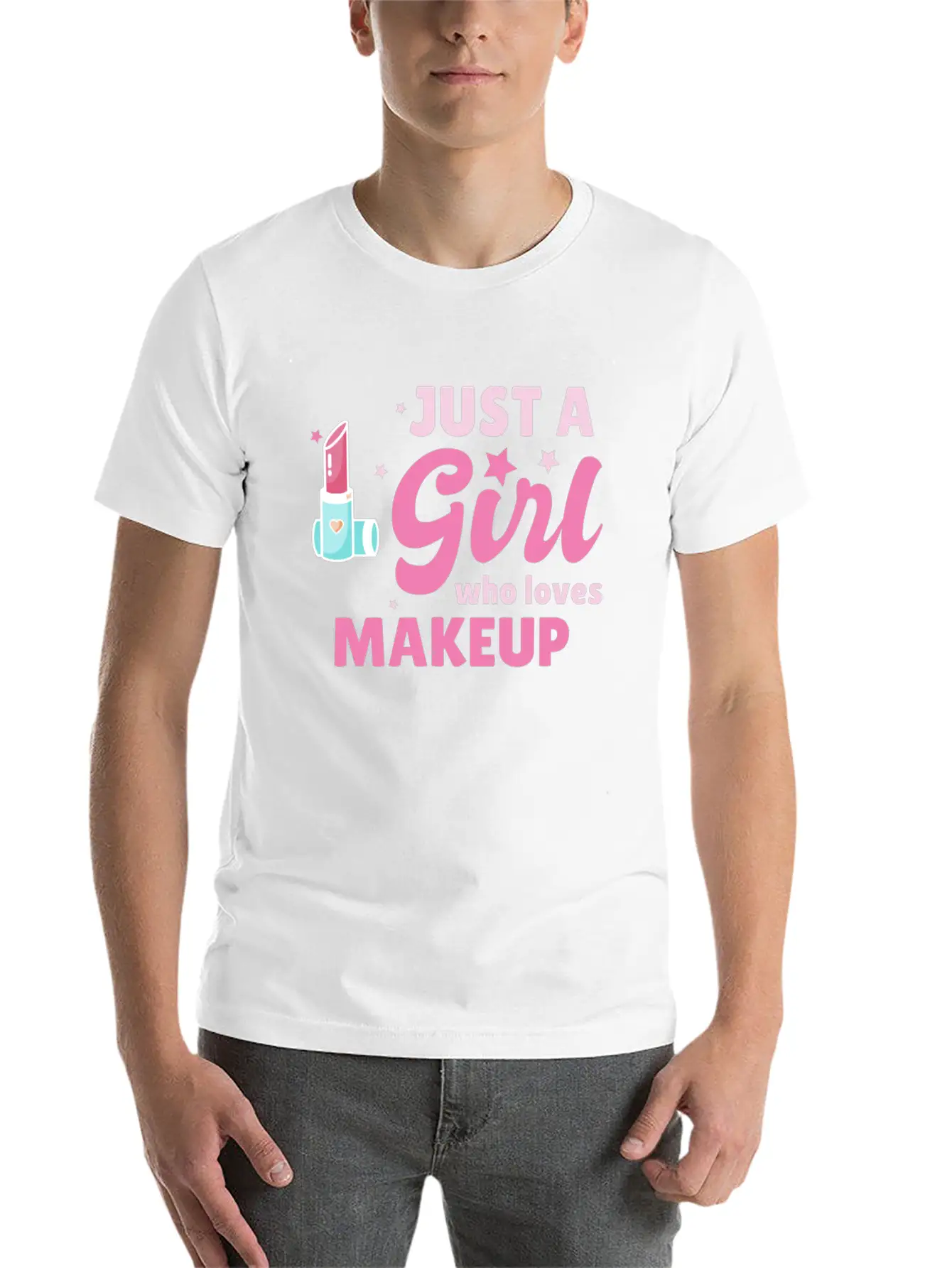 Just A Girl Makeup Beautician Gift Esthetician Classic Cotton Tee – Unisex Comfort For Any Season