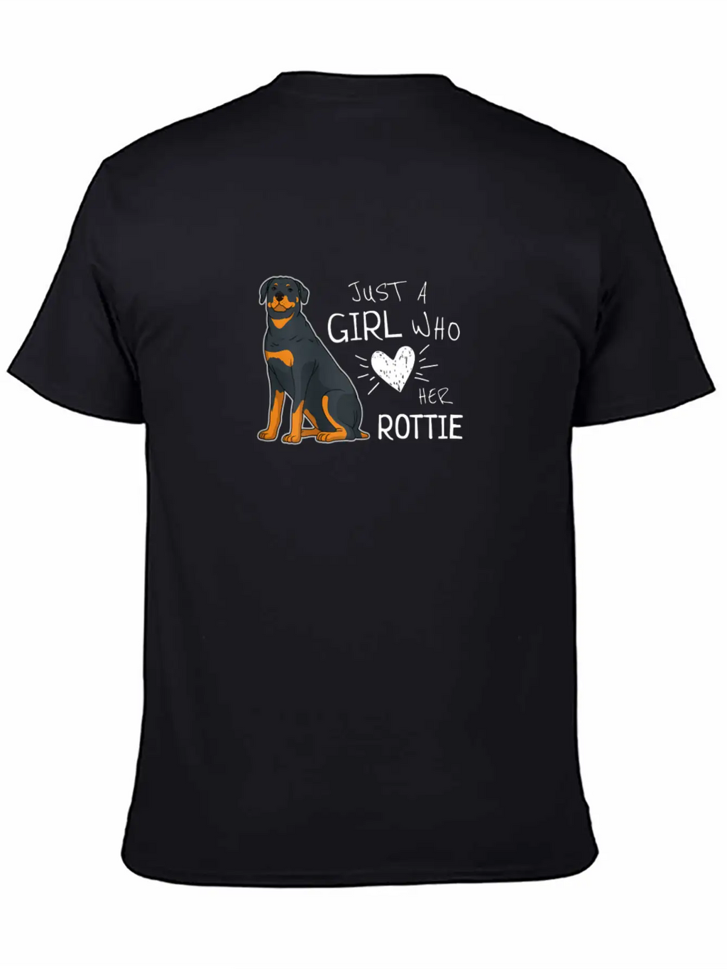 Just A Girl Who Loves Her Rottie Rottweiler Dog Essential Cotton Tee For Daily Outfits – Unisex Style