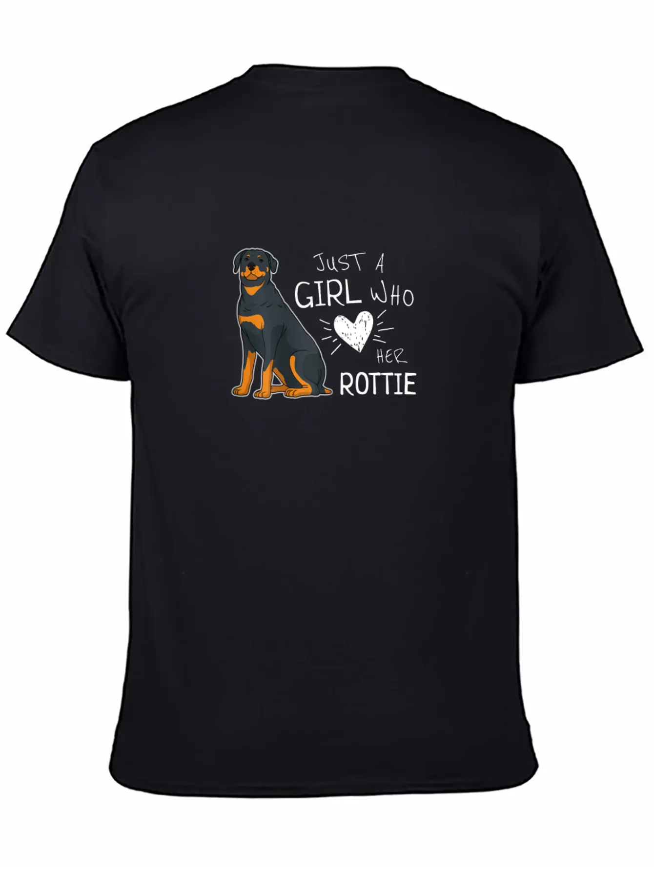 Just A Girl Who Loves Her Rottie Rottweiler Dog Essential Cotton Tee For Daily Outfits – Unisex Style