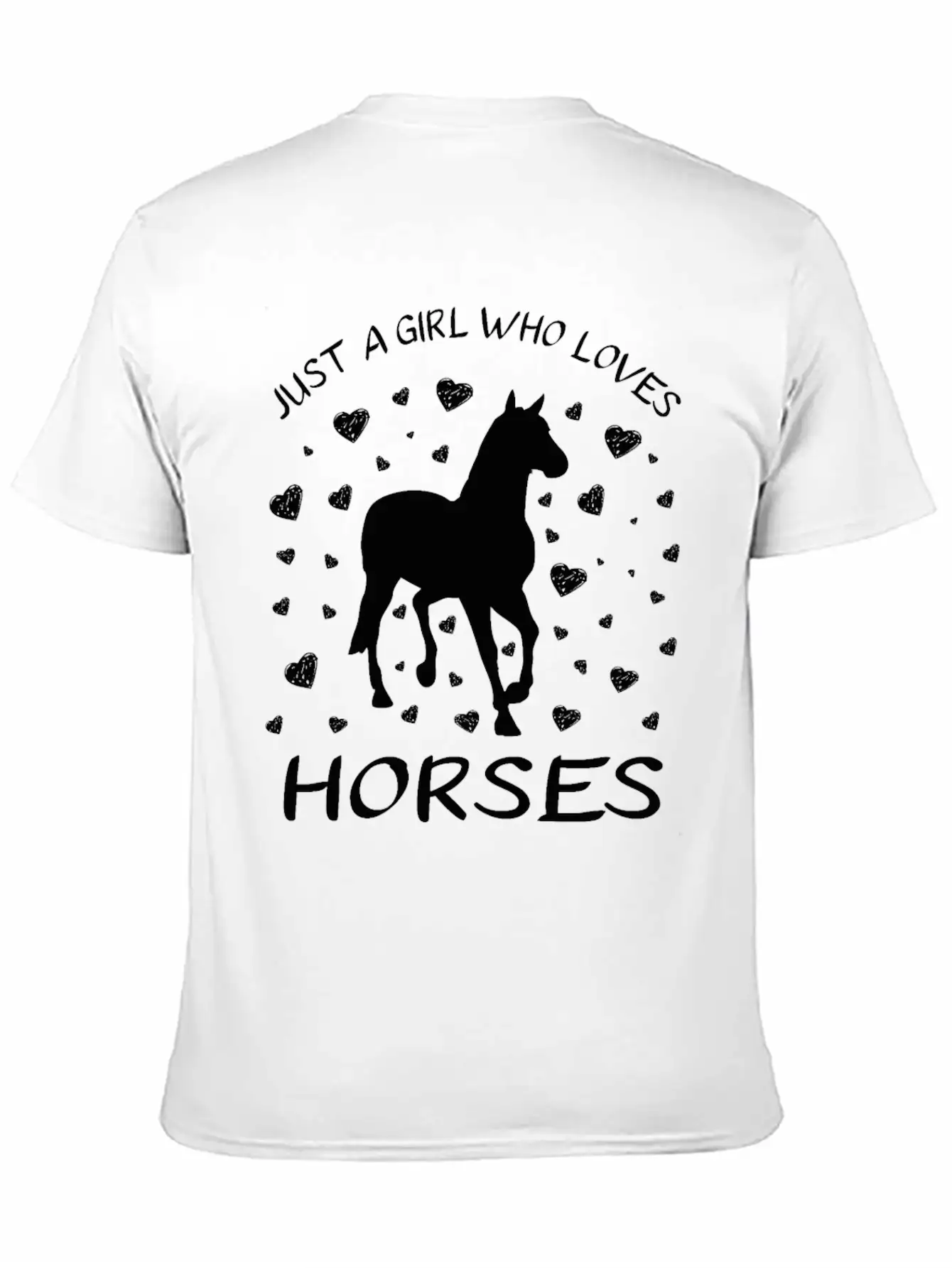 Just A Girl Who Loves Horses : Horse Girl Riding Stylish Everyday T-Shirt – Unisex Basic Cotton Tee