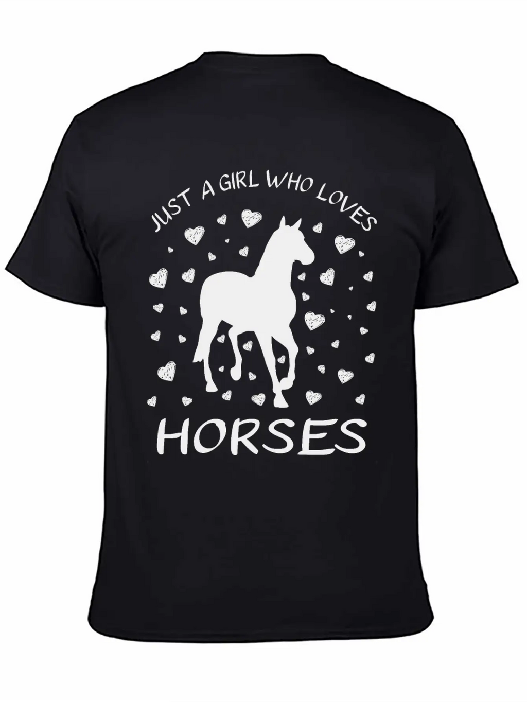 Just A Girl Who Loves Horses : Horse Girl Riding Stylish Everyday T-Shirt – Unisex Basic Cotton Tee