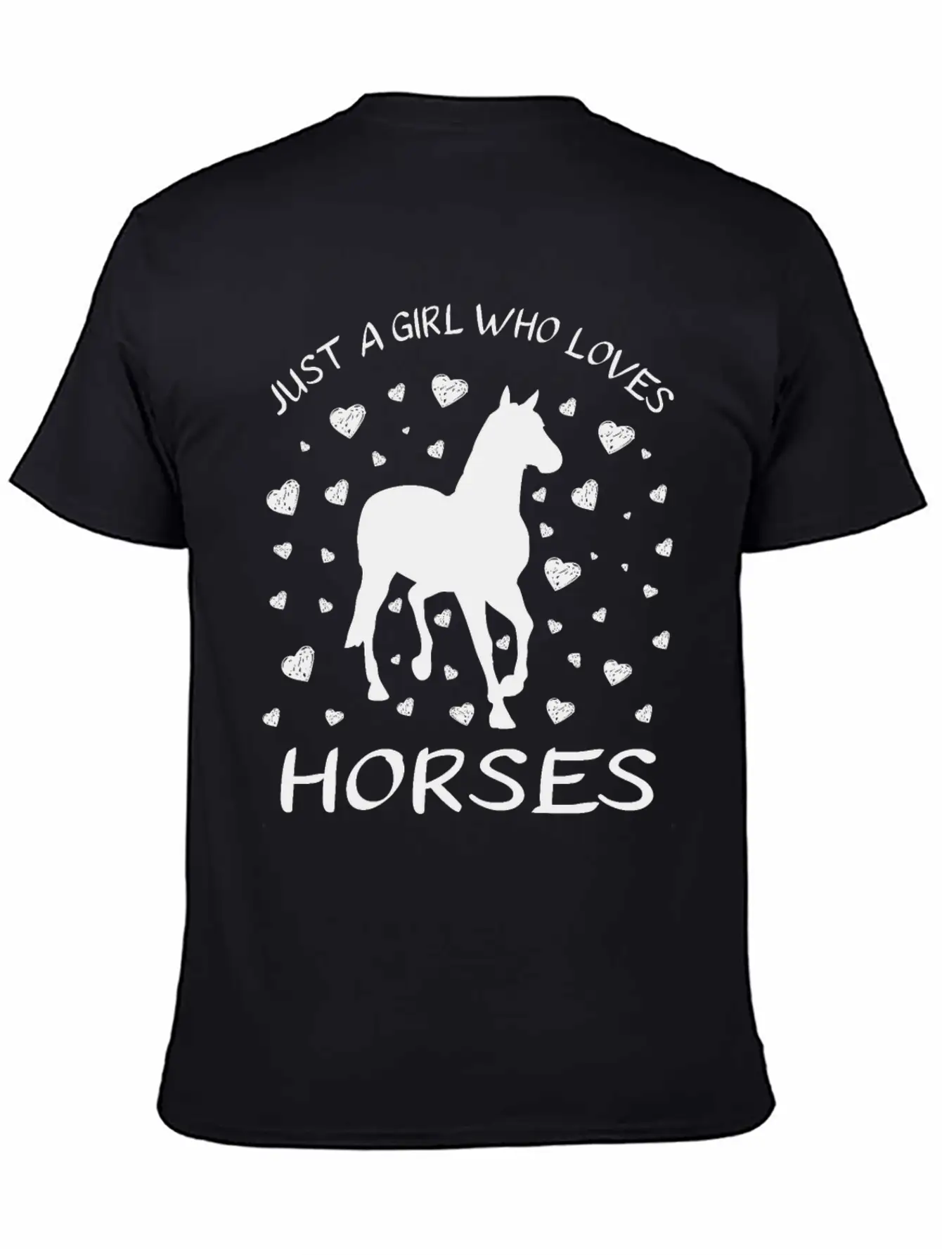 Just A Girl Who Loves Horses : Horse Girl Riding Stylish Everyday T-Shirt – Unisex Basic Cotton Tee