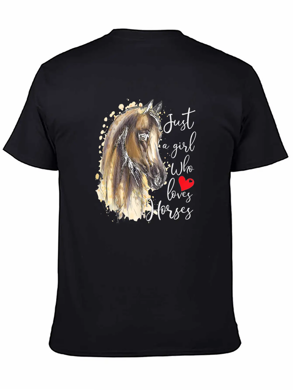 Just A Girl Who Loves Horses Horse Riding Gift Breathable Graphic T-Shirt – Perfect For Casual Days