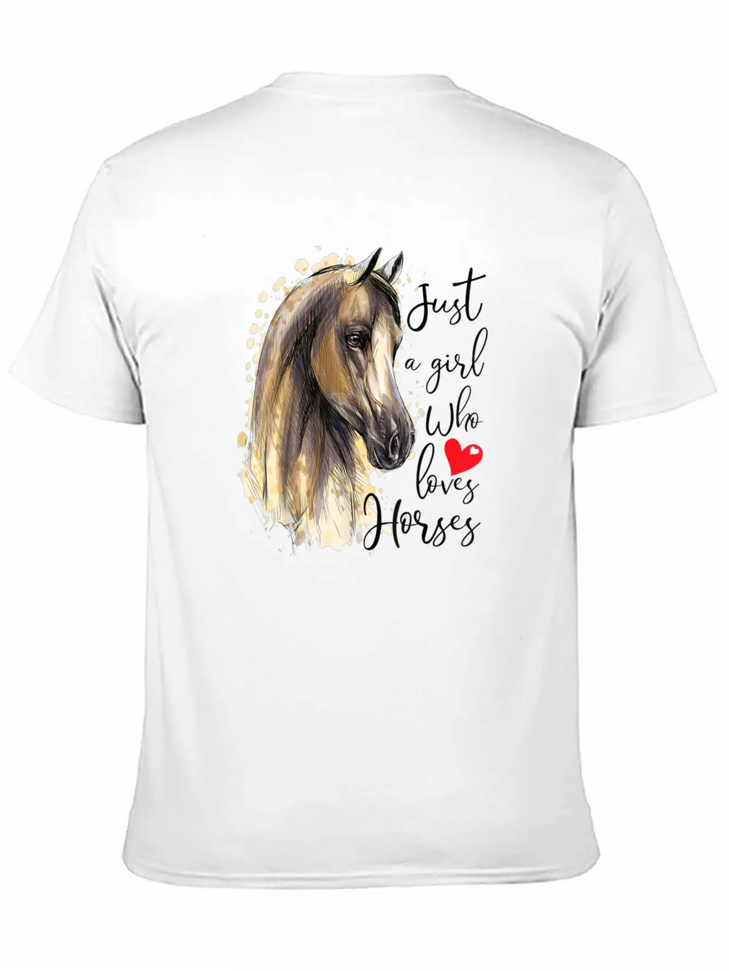 Just A Girl Who Loves Horses Horse Riding Gift Breathable Graphic T-Shirt – Perfect For Casual Days