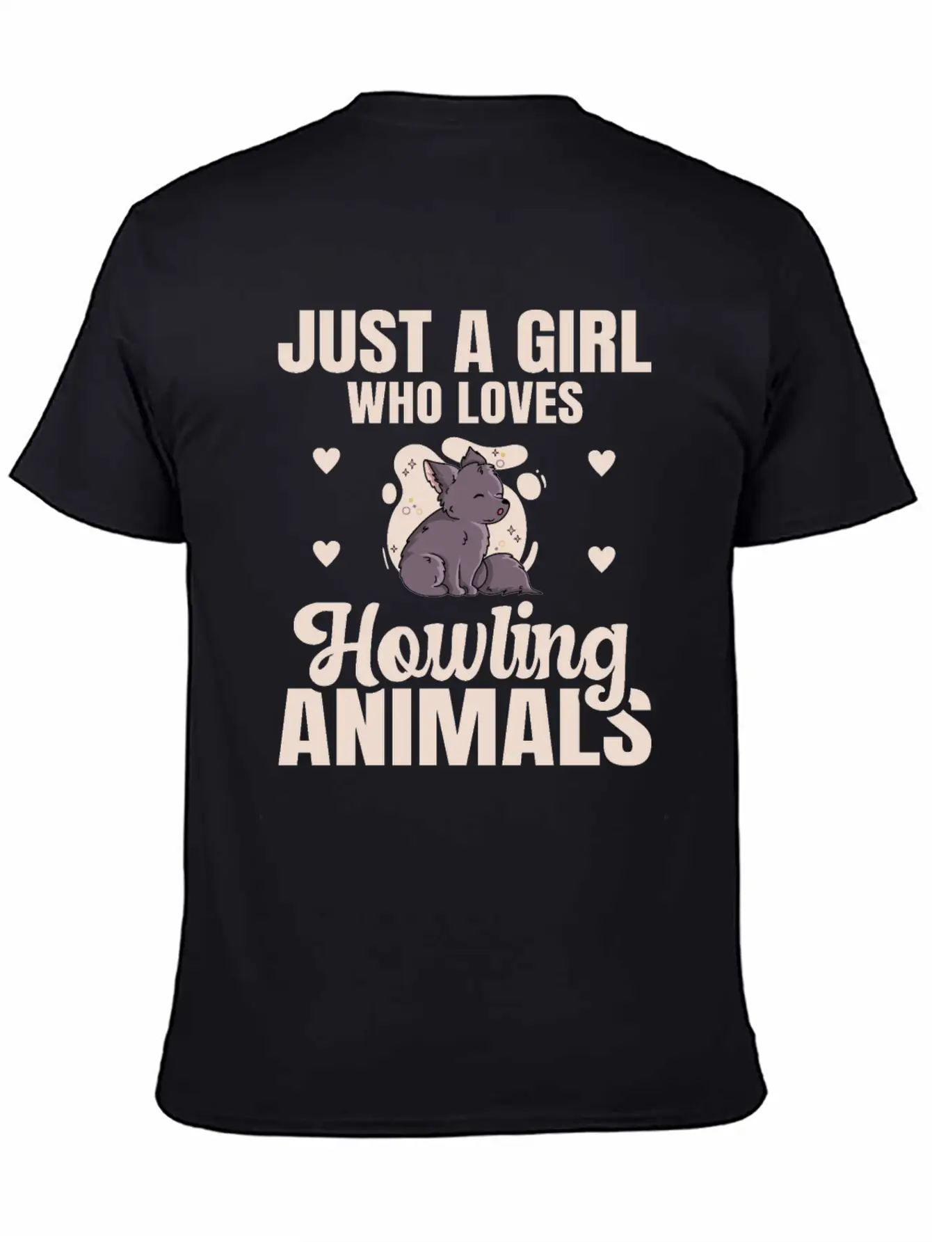Just A Girl Who Loves Howling Animals Quote For A Breathable Graphic T-Shirt – Perfect For Casual Days