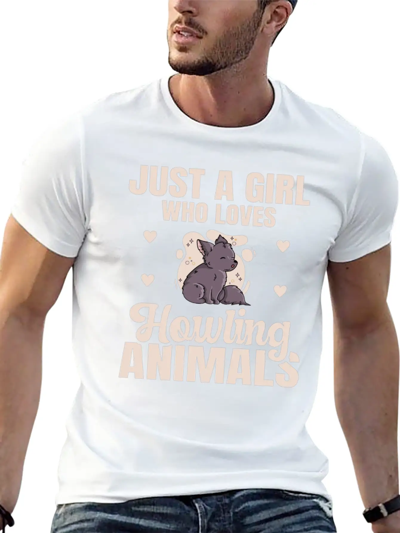 Just A Girl Who Loves Howling Animals Quote For A Breathable Graphic T-Shirt – Perfect For Casual Days